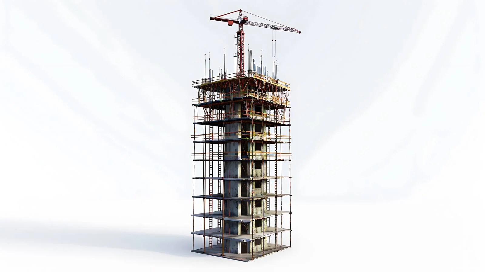 Tower Construction on White Background — free download from Dotvec