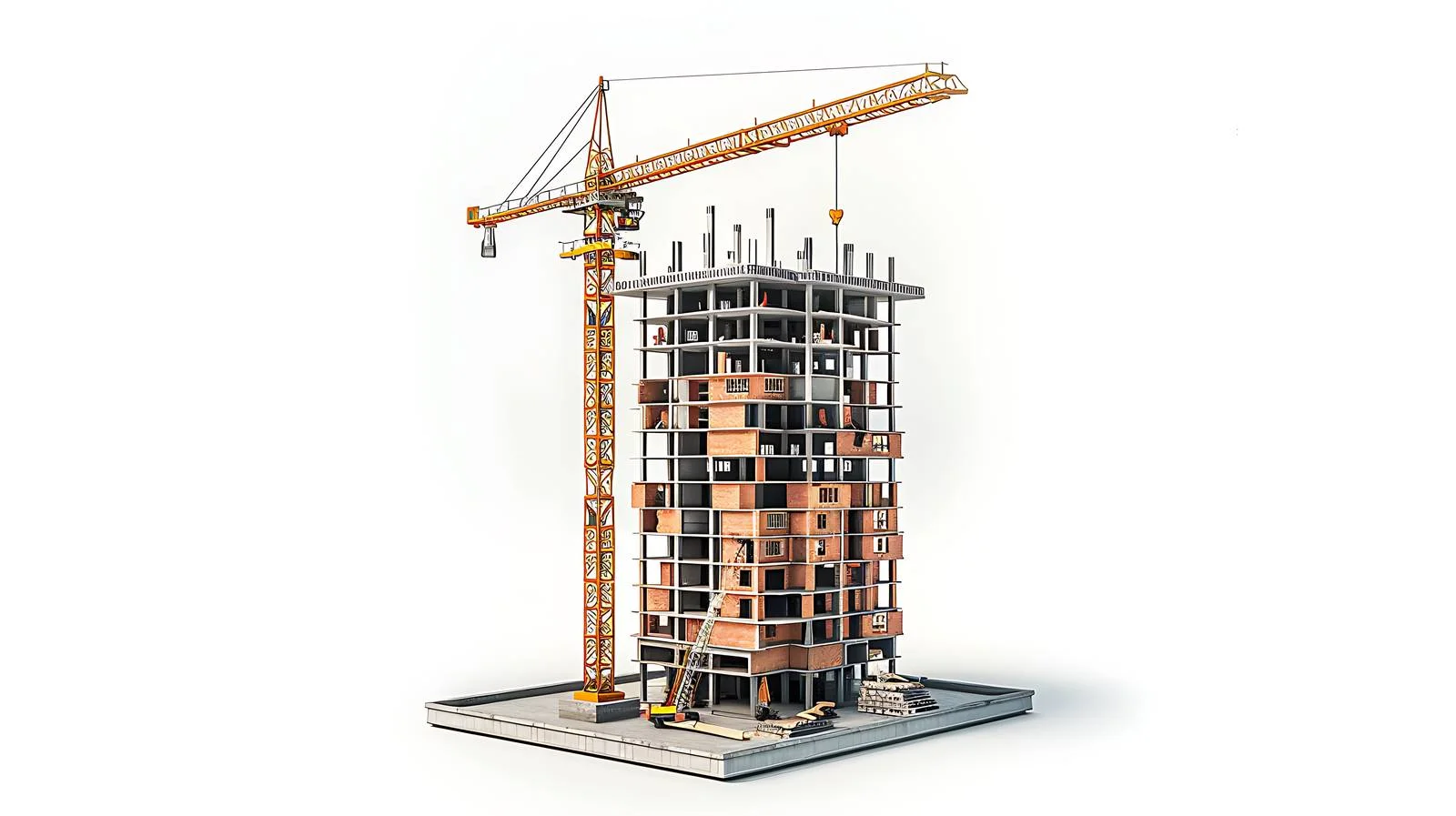 Tower Construction on White Background — free download from Dotvec