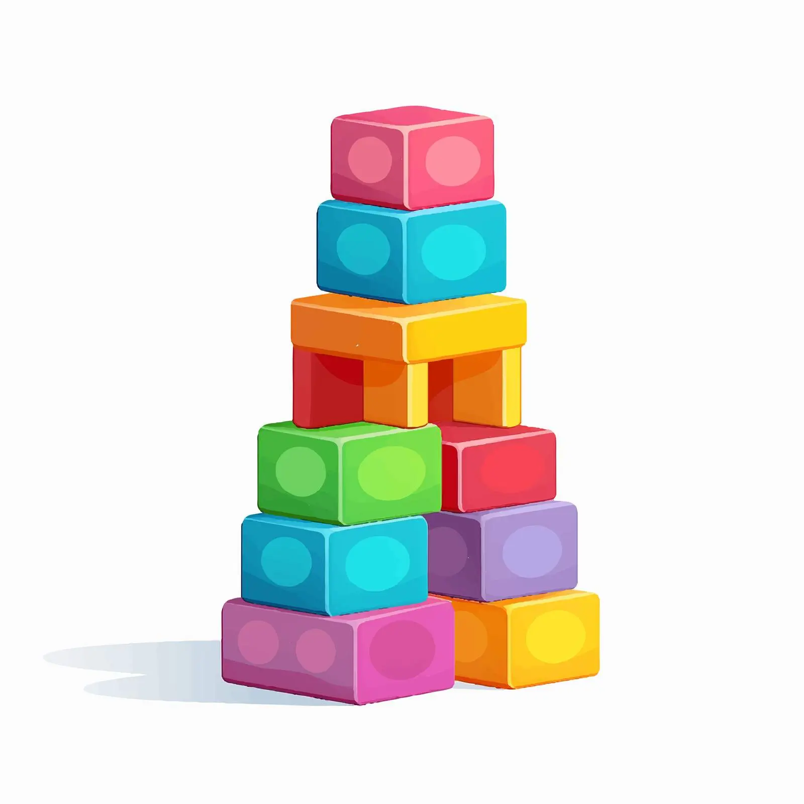 Colorful Toy Blocks for Children — free download from Dotvec
