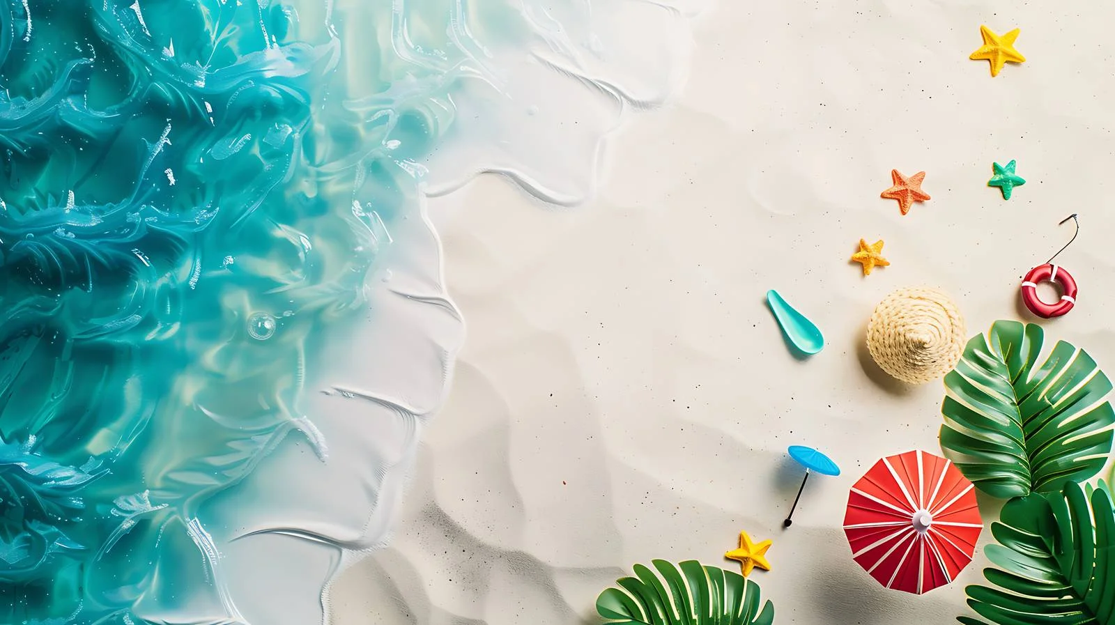 Beach Toy Vacation Scene — free download from Dotvec