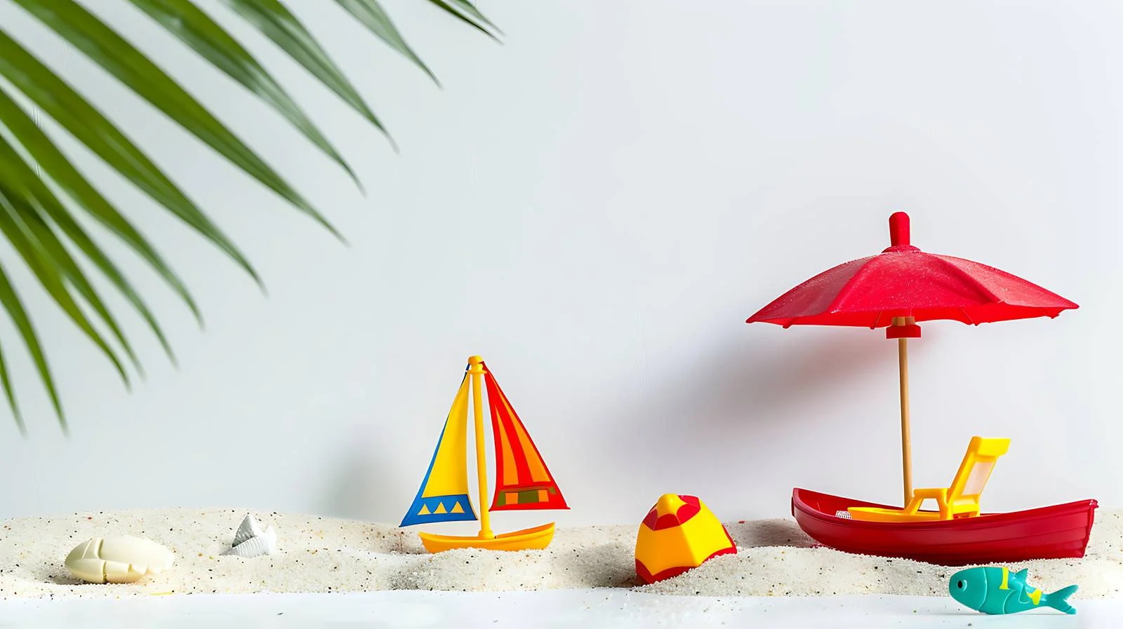 Beach Toy Vacation Scene — free download from Dotvec