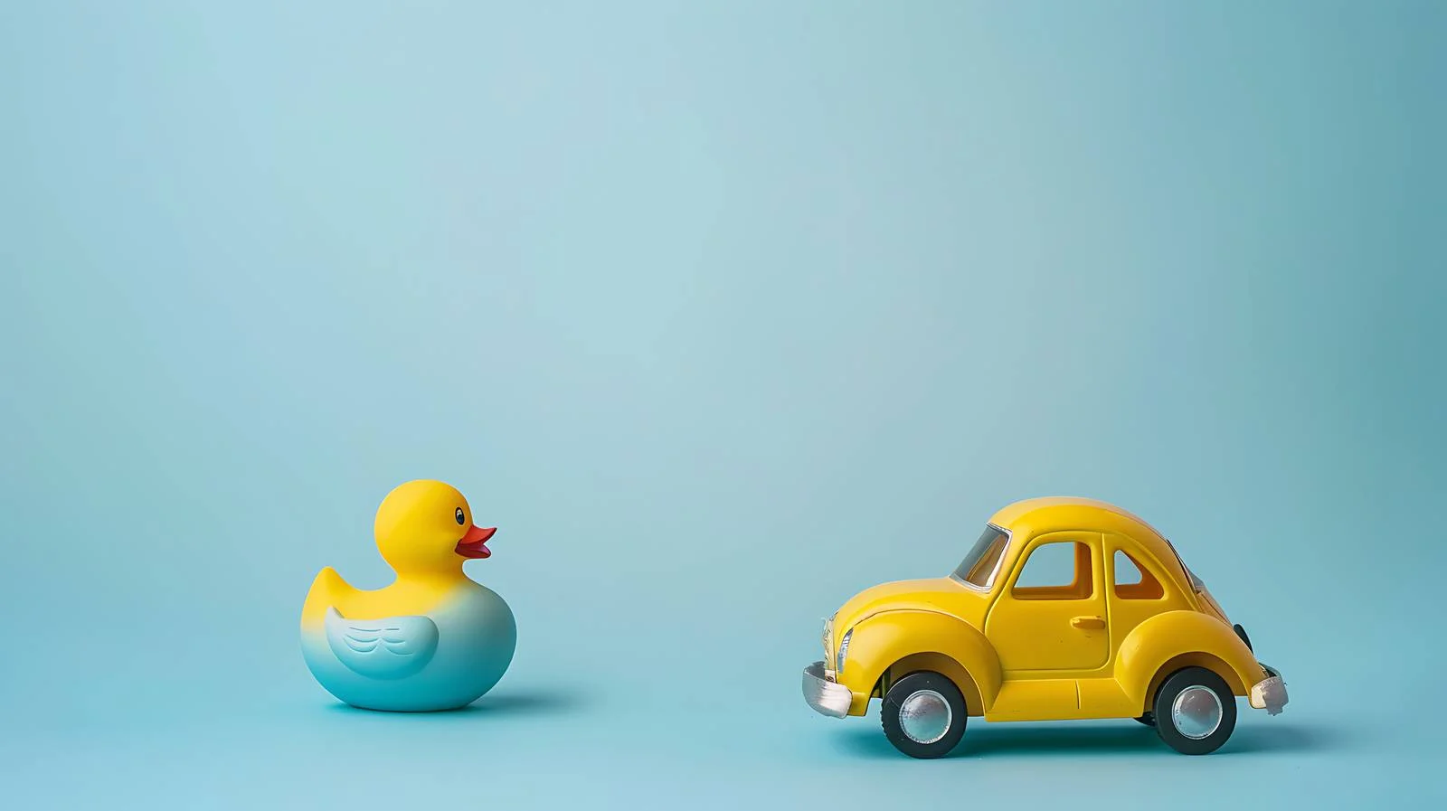 Playful Toy Car and Duck Scene — free download from Dotvec