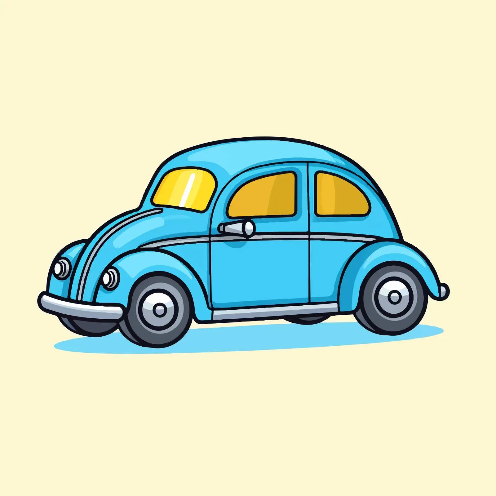 Cartoon Vector Illustration of Toy Car — free download from Dotvec