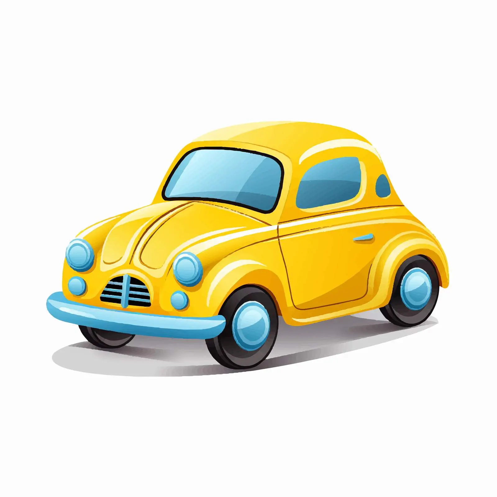 Cartoon Toy Car Vector Illustration — free download from Dotvec