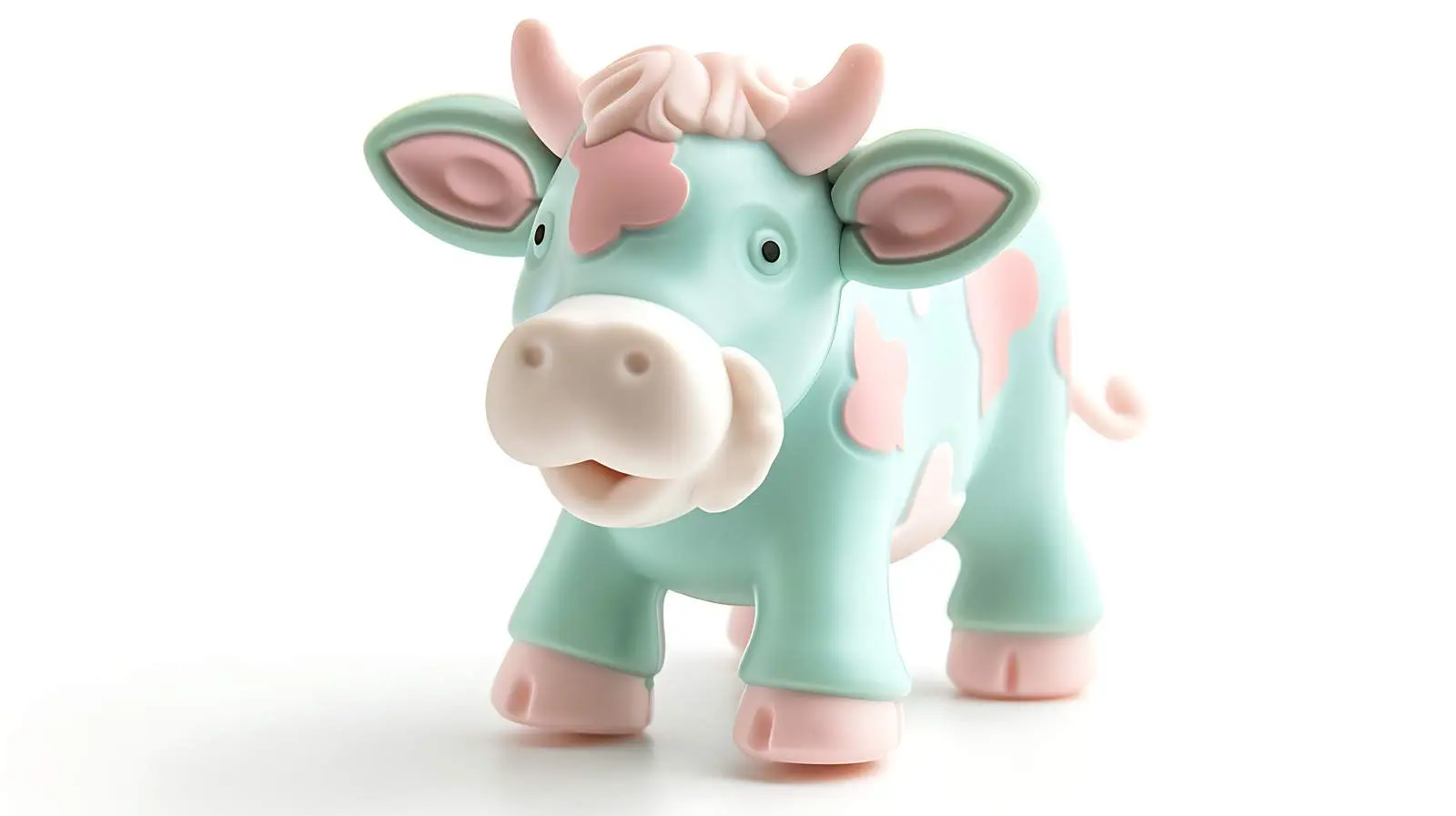 Neutral Pastel Cow Teether for Babies – free icon image from Dotvec