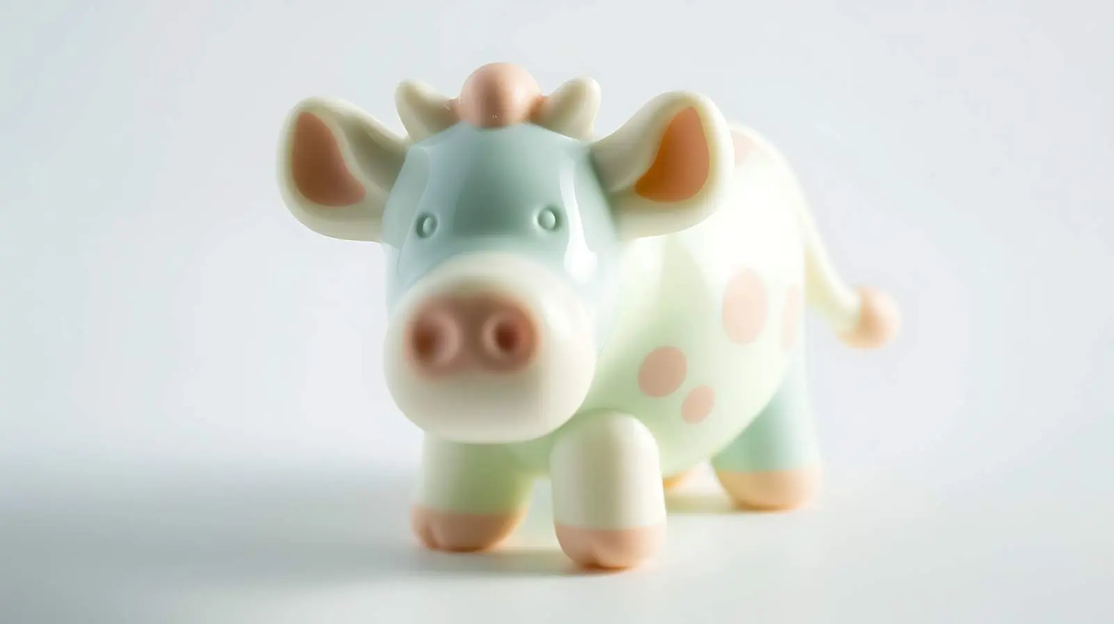 Neutral Pastel Cow Teether for Babies — free download from Dotvec