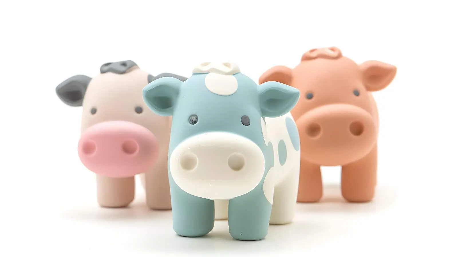 Neutral Pastel Cow Teether for Babies – free icon image from Dotvec