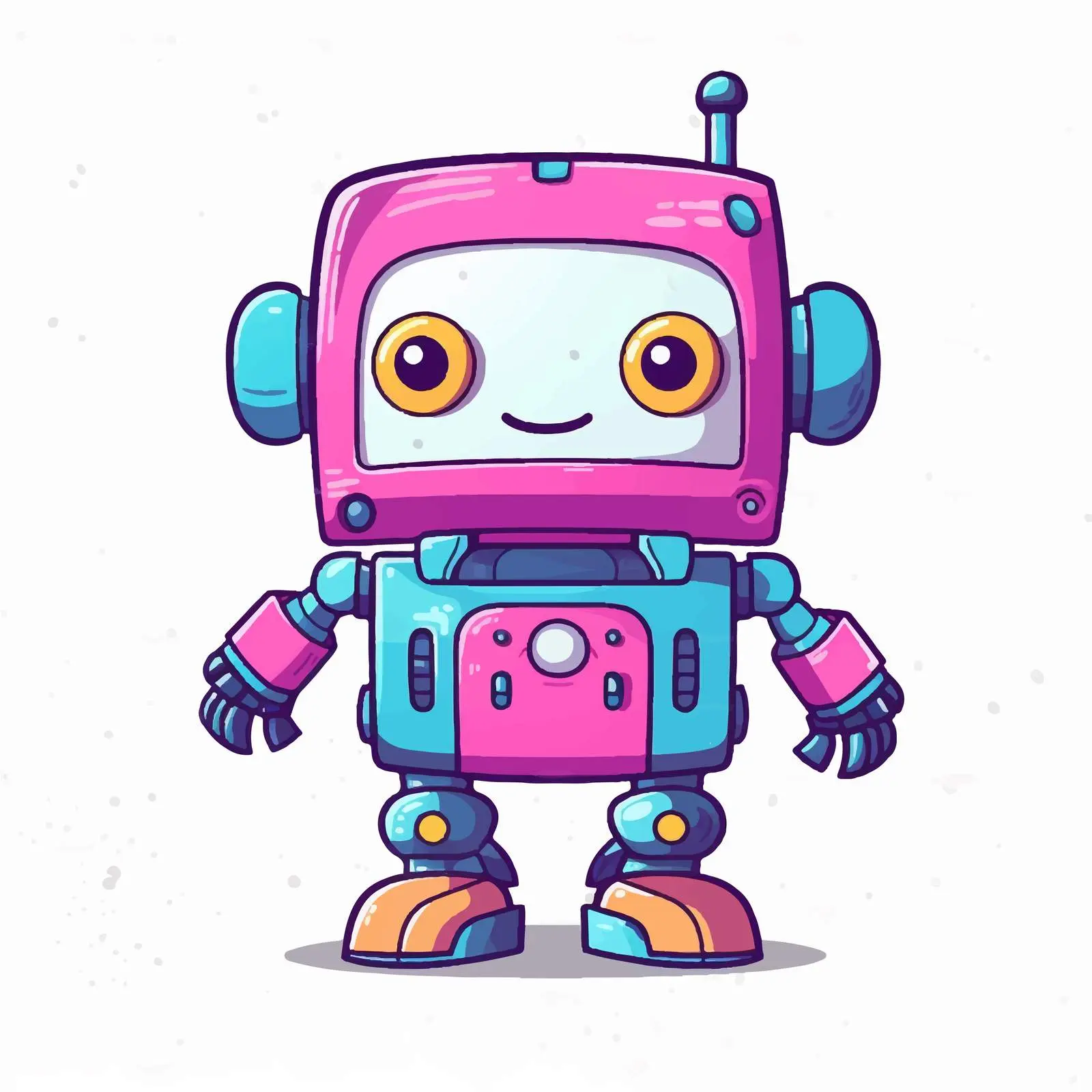Toy Robot Vector Illustration on White Background — free download from Dotvec