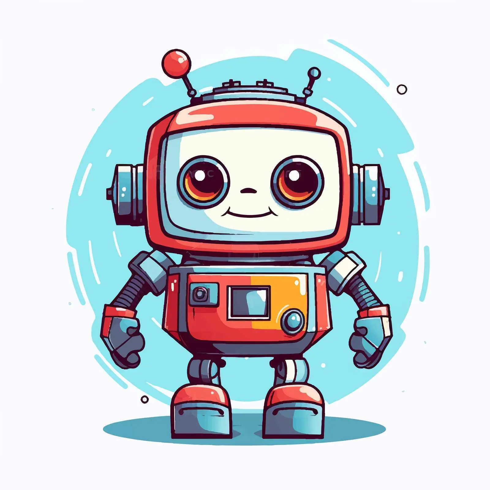 Toy Robot Vector Illustration on White Background — free download from Dotvec
