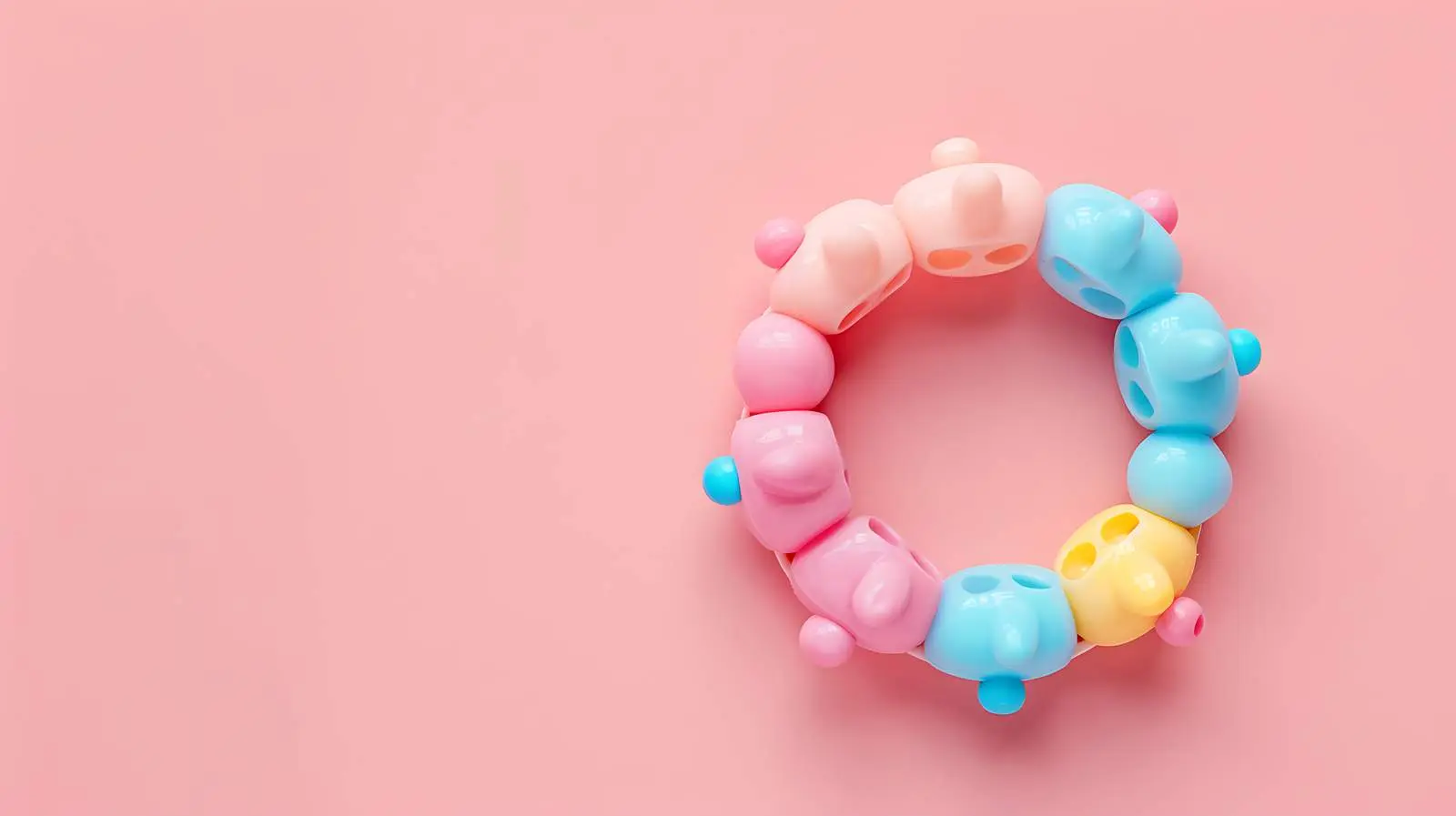 Pink Baby Teething Toy for Soothing Relief – free icon image from Dotvec