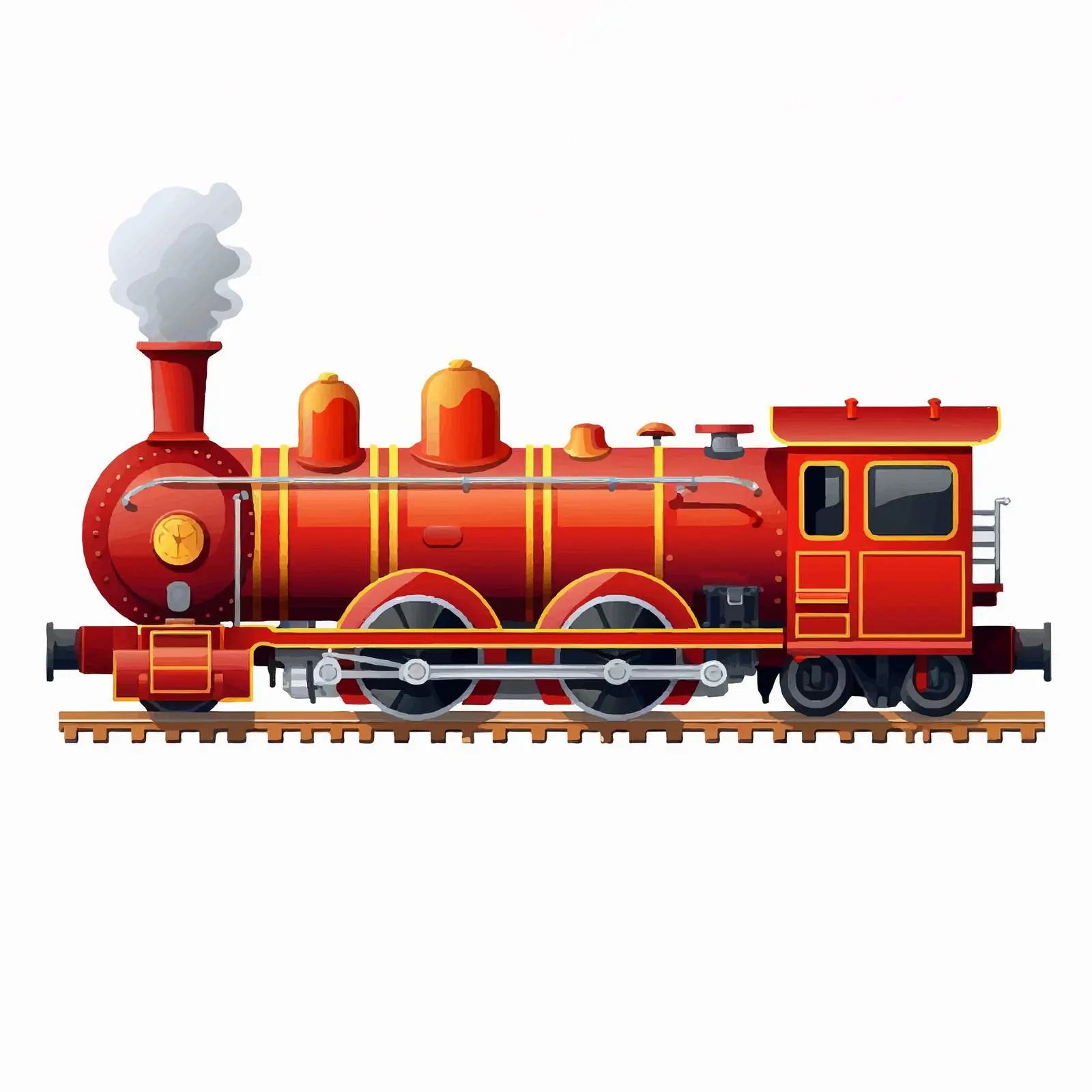 Colorful Toy Train Vector Illustration on White Background — free download from Dotvec