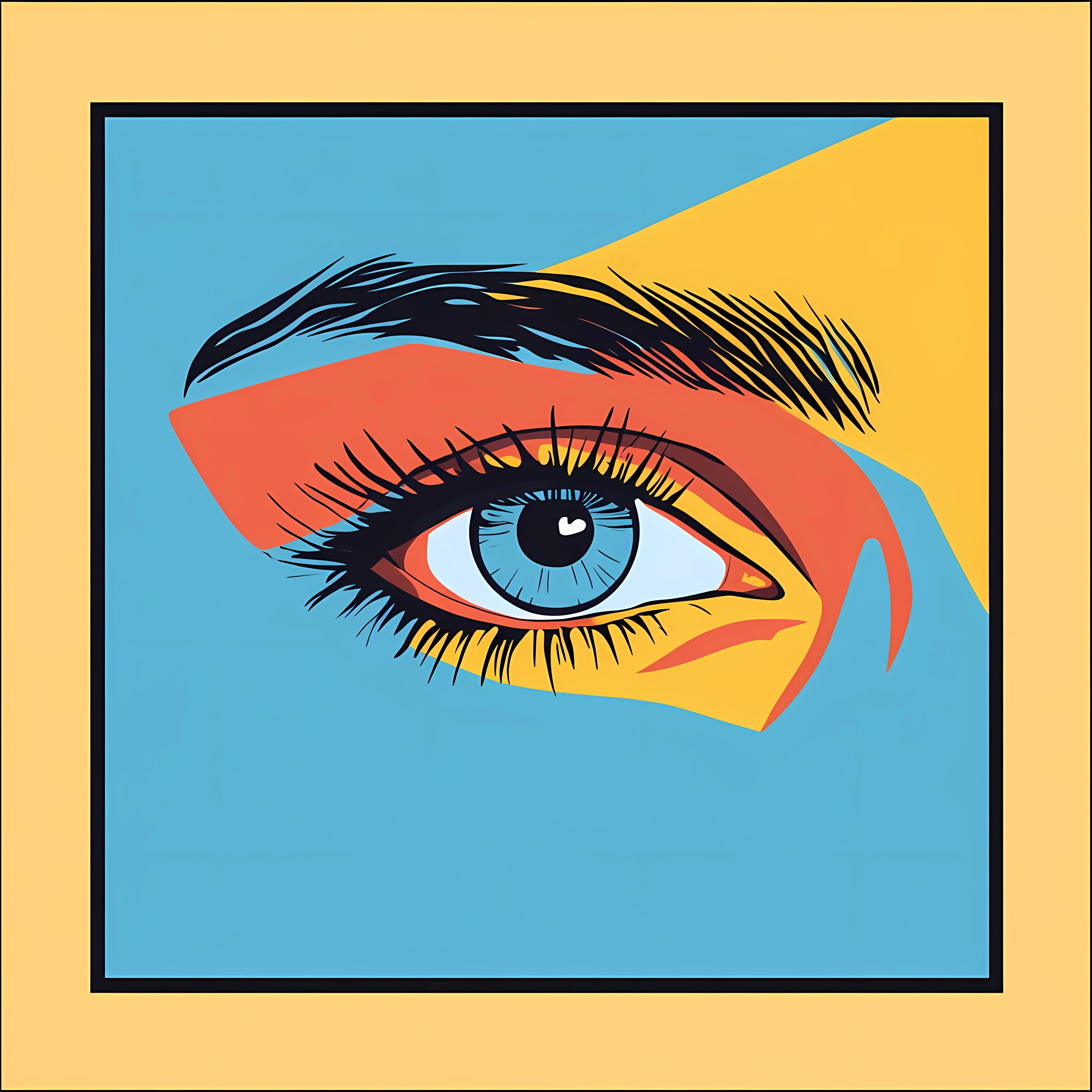 Flat Vector Illustration of Tracing Vector Eyes — free download from Dotvec