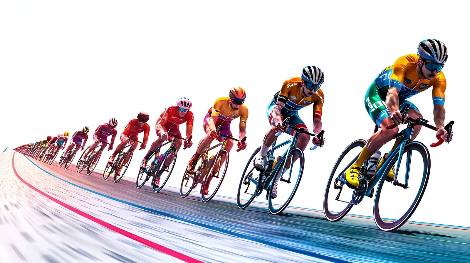 Professional Track Cyclists on Velodrome — free download from Dotvec