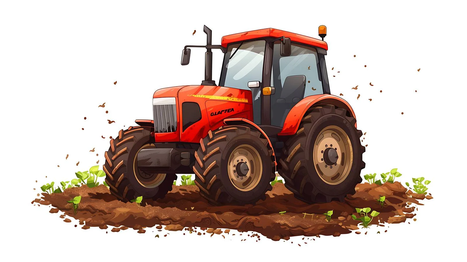 Farm Tractor Planting Cassava Field Preparation — free download from Dotvec