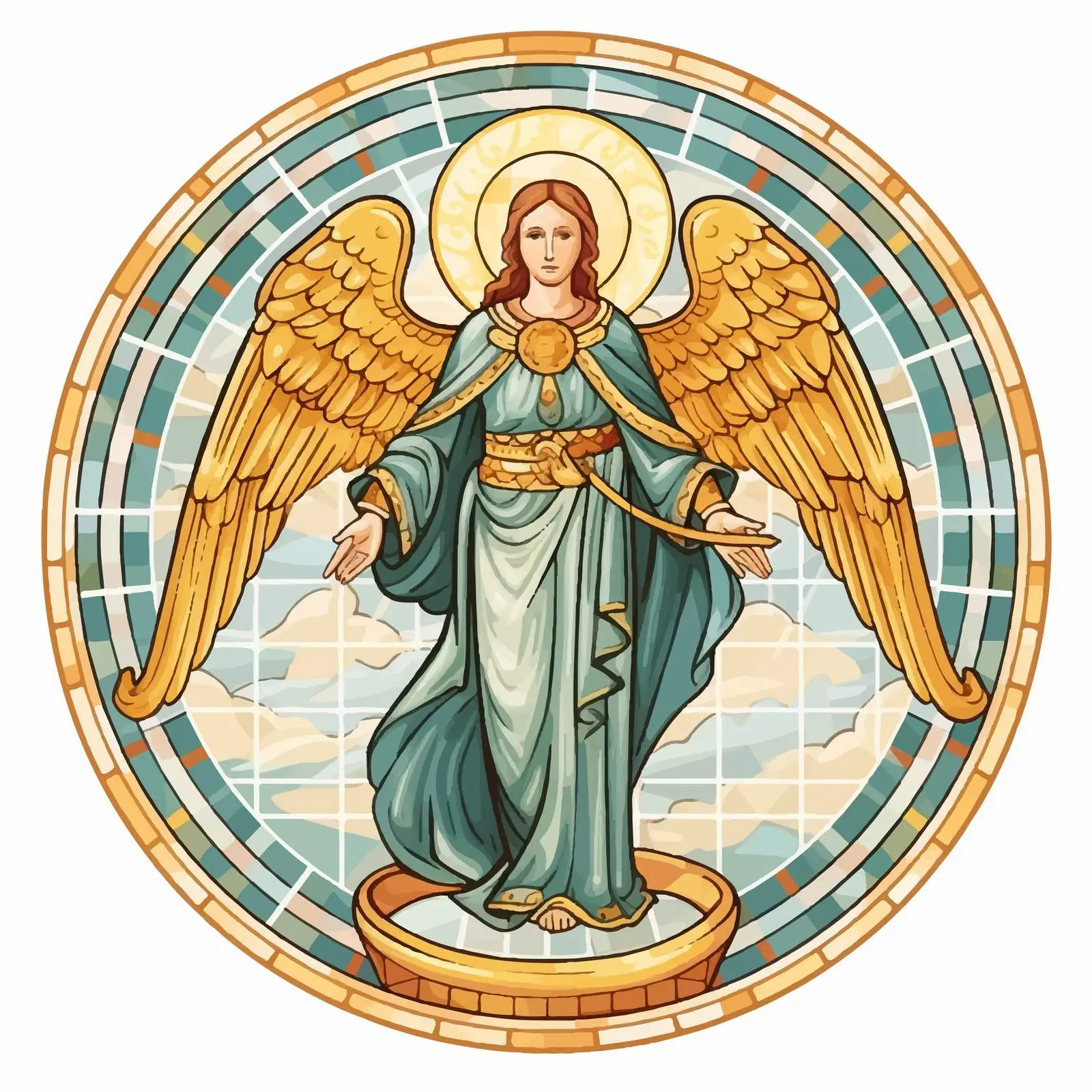 Antique Guardian Angel Illustration in Christian Tradition — free download from Dotvec