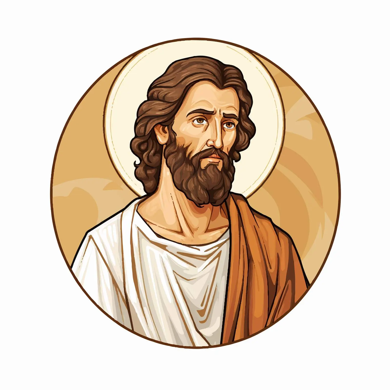 Antique Christian Icon of Saint James – free graphic representation image from Dotvec