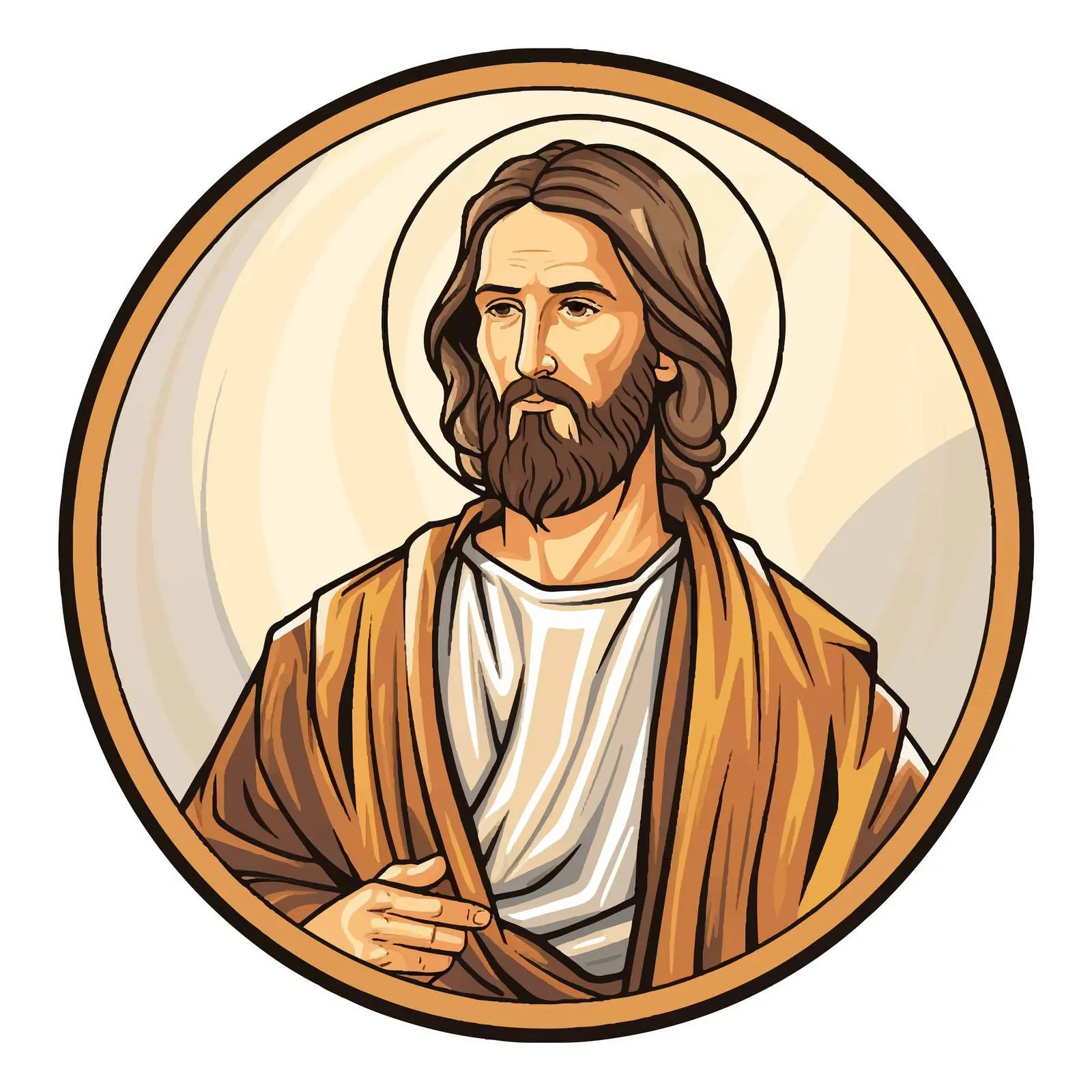 Antique Christian Icon of James Brother of Jesus — free download from Dotvec