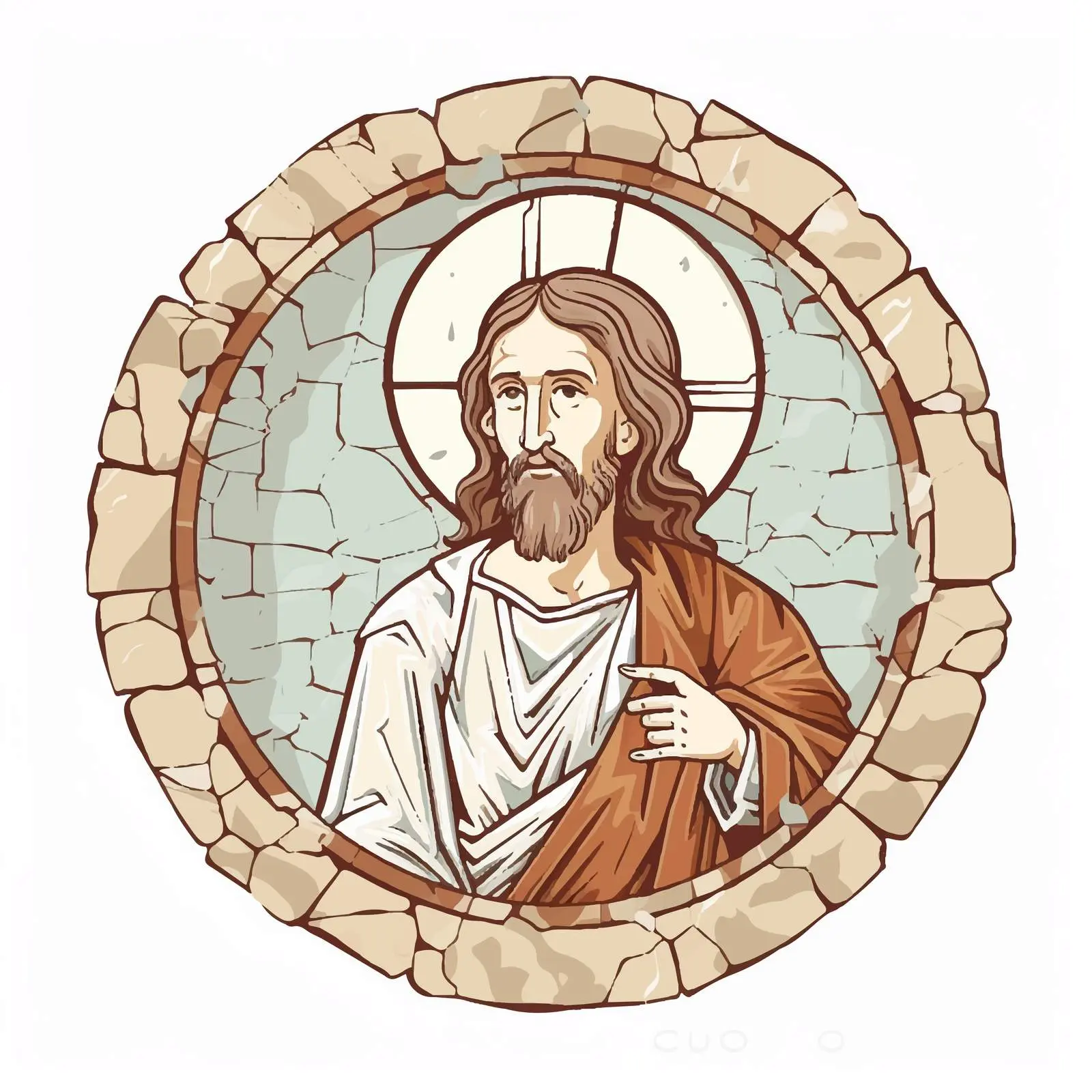 Antique Christian Icon of John the Apostle — free download from Dotvec
