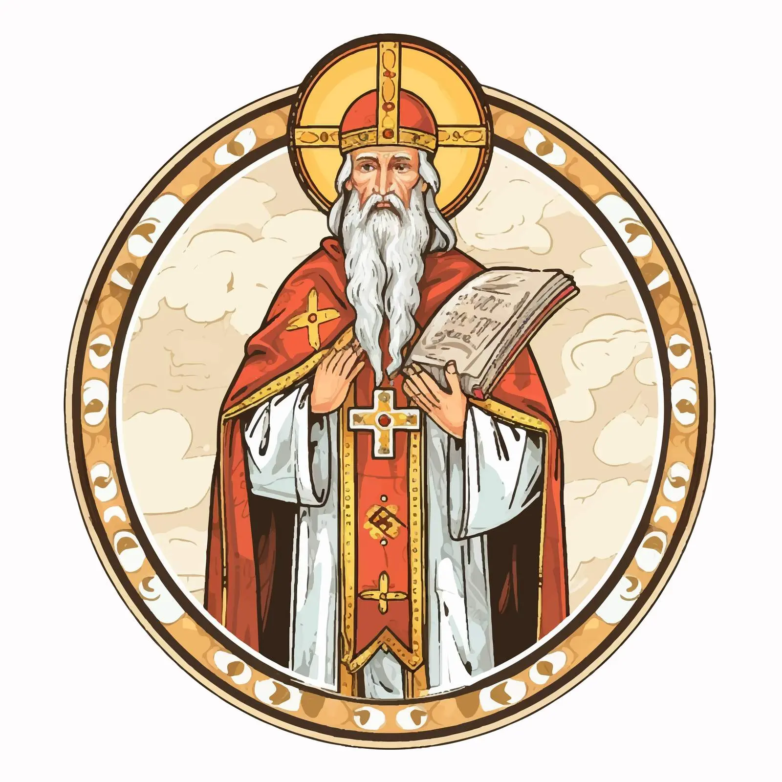 Traditional Christian Icon of Saint Joanikije — free download from Dotvec