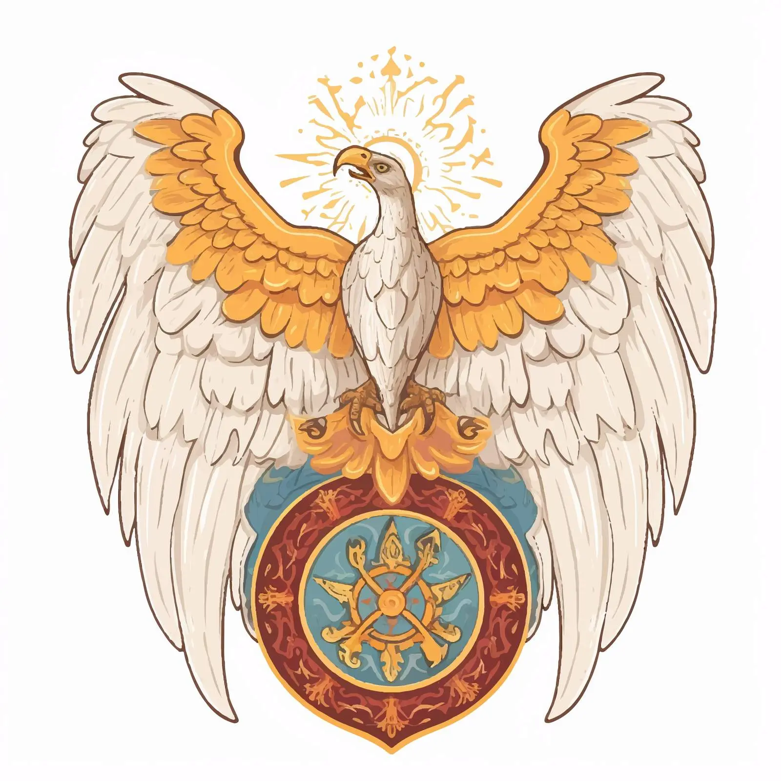 Antique Seraphim Christian Icon Illustration — free download from Dotvec