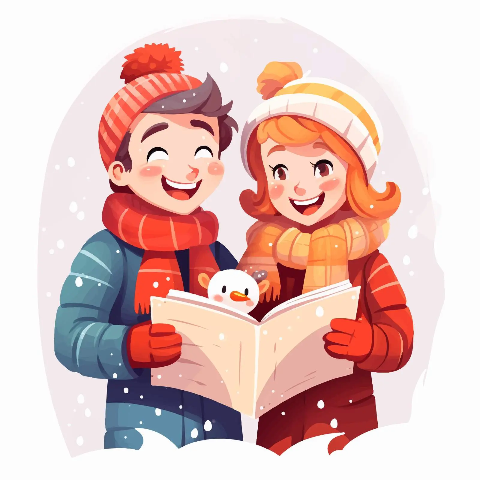 Cute Illustration of Traditional Christmas Carols — free download from Dotvec
