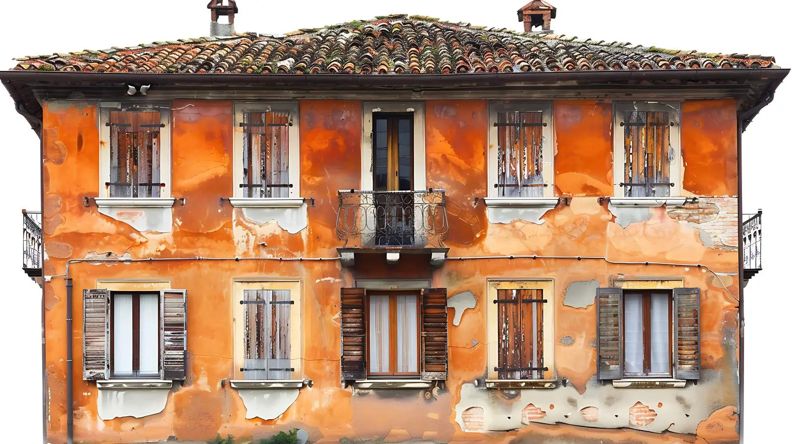 Traditional European Rustic Building with Colorful Accents — free download from Dotvec