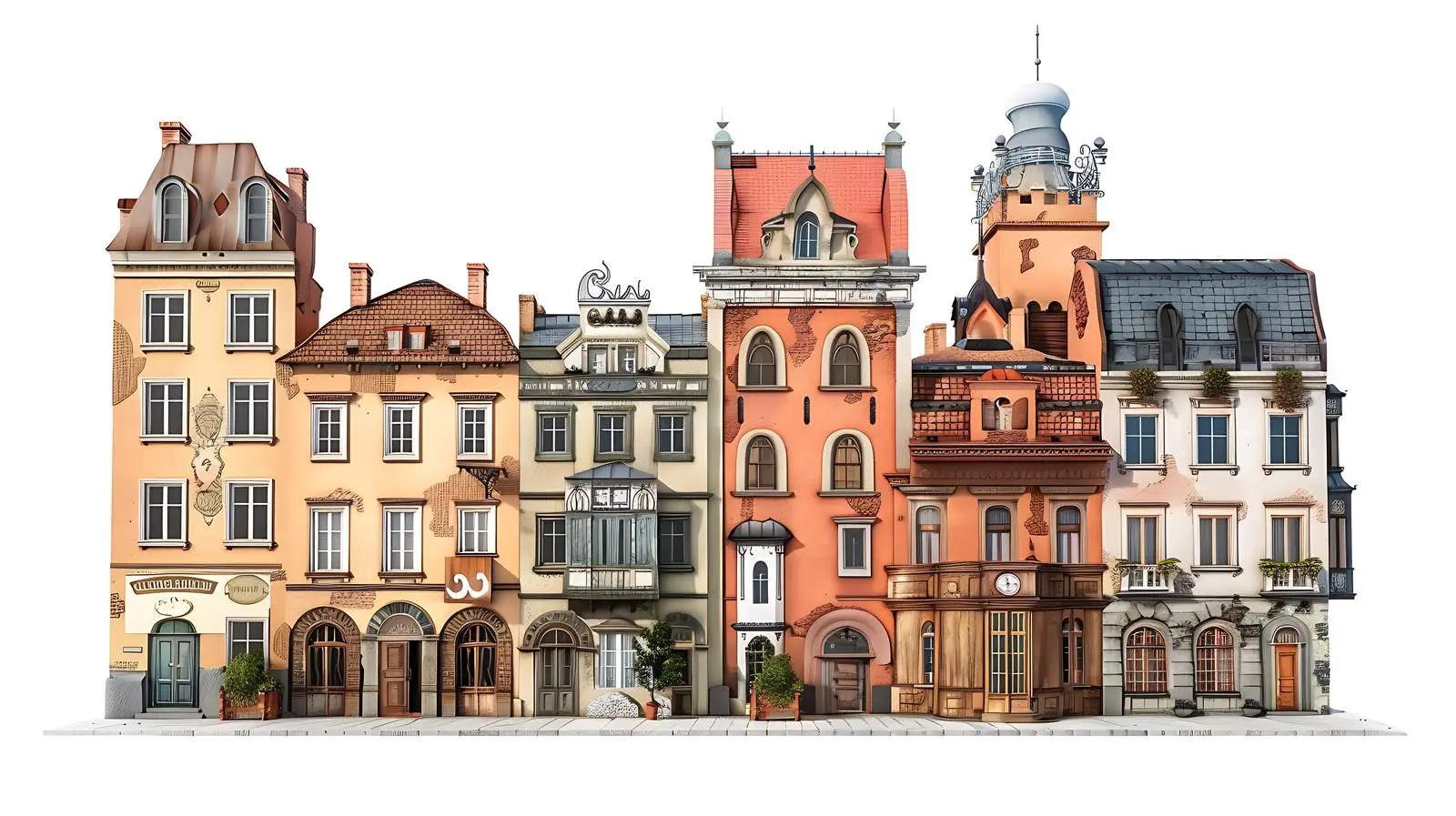 Historic Traditional European Old Town Building – free world image from Dotvec