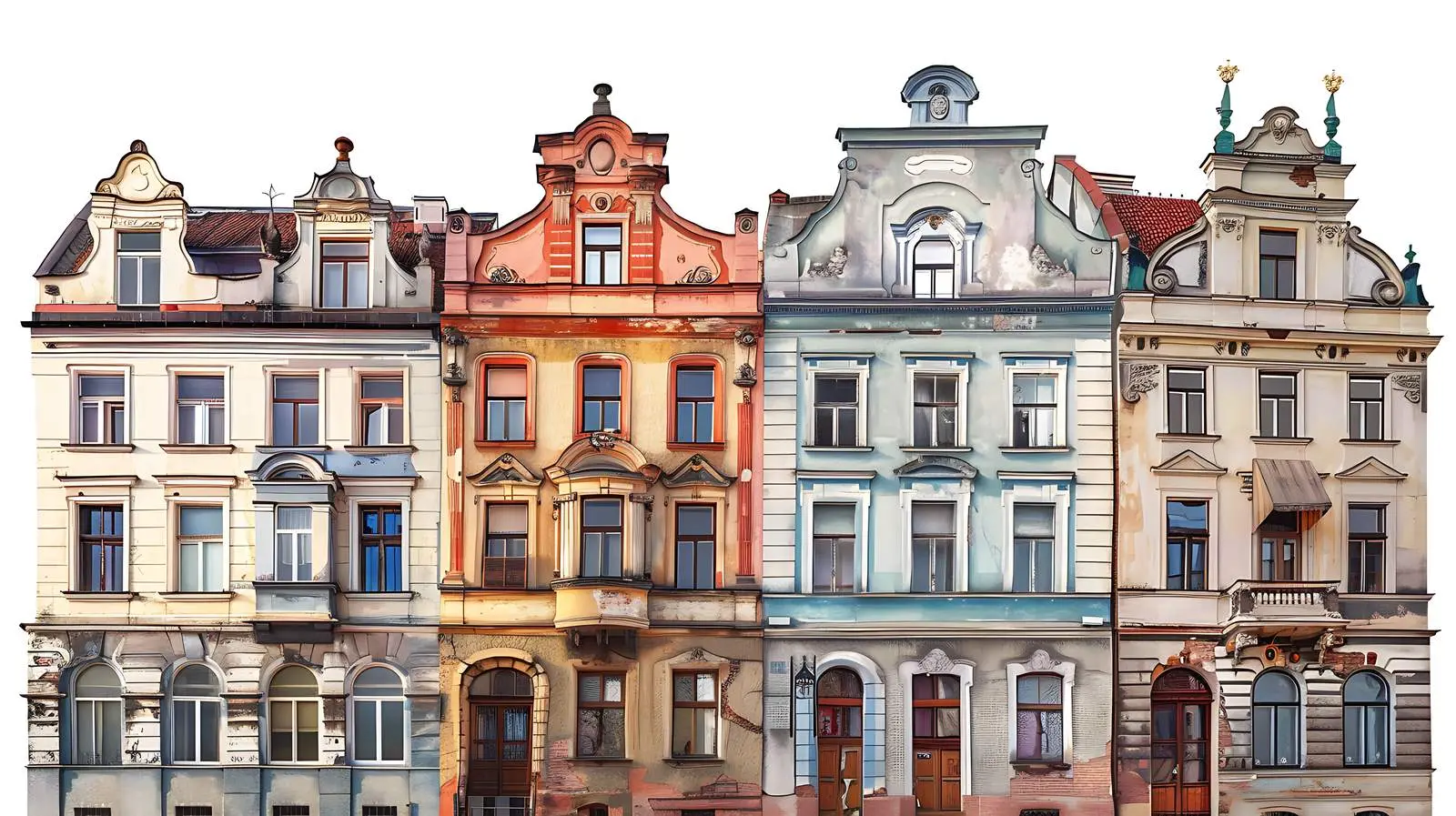 Historic European Old Town Building — free download from Dotvec