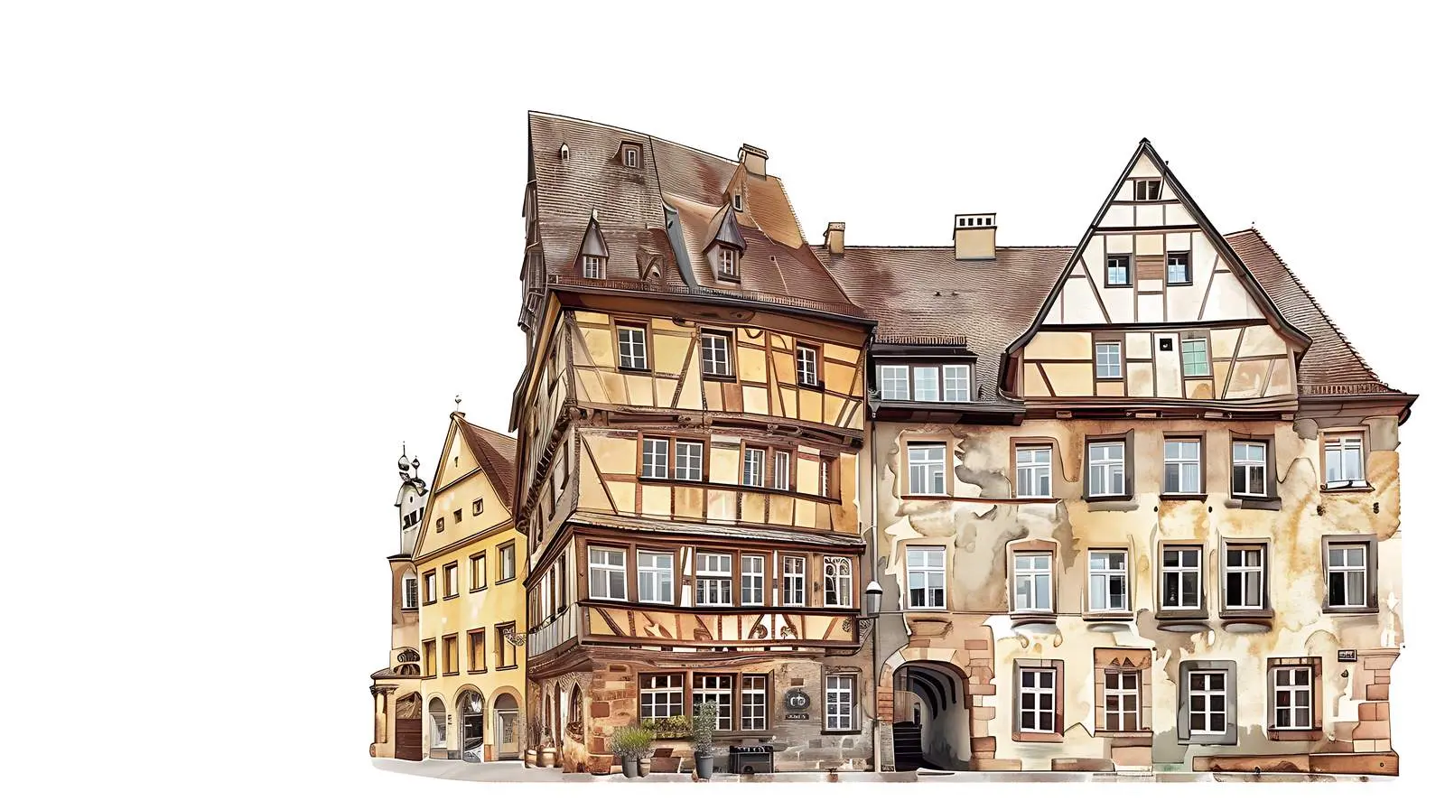 Historic European Old Town Architecture — free download from Dotvec