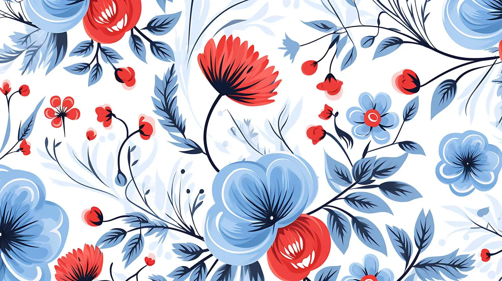 Blue Vintage Floral Pattern Background — free download from Dotvec