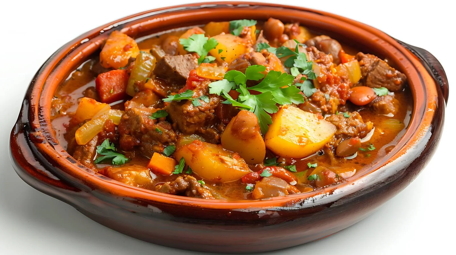 Savory Hungarian Letcho Dish on White — free download from Dotvec