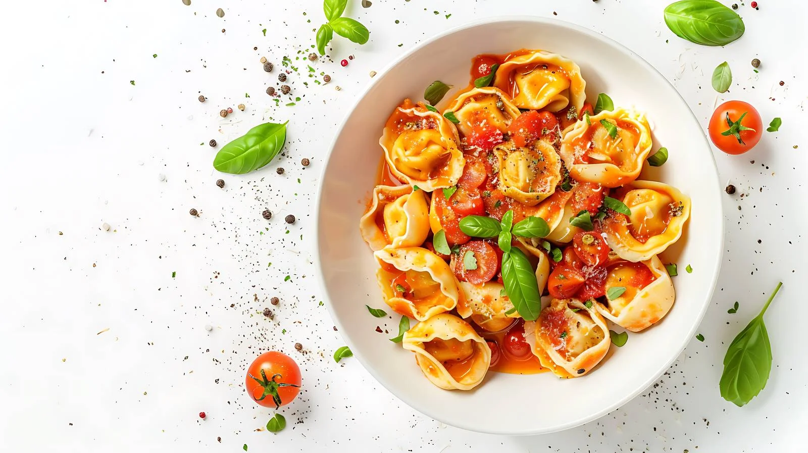 Delicious Tortellini with Fresh Tomato Sauce — free download from Dotvec