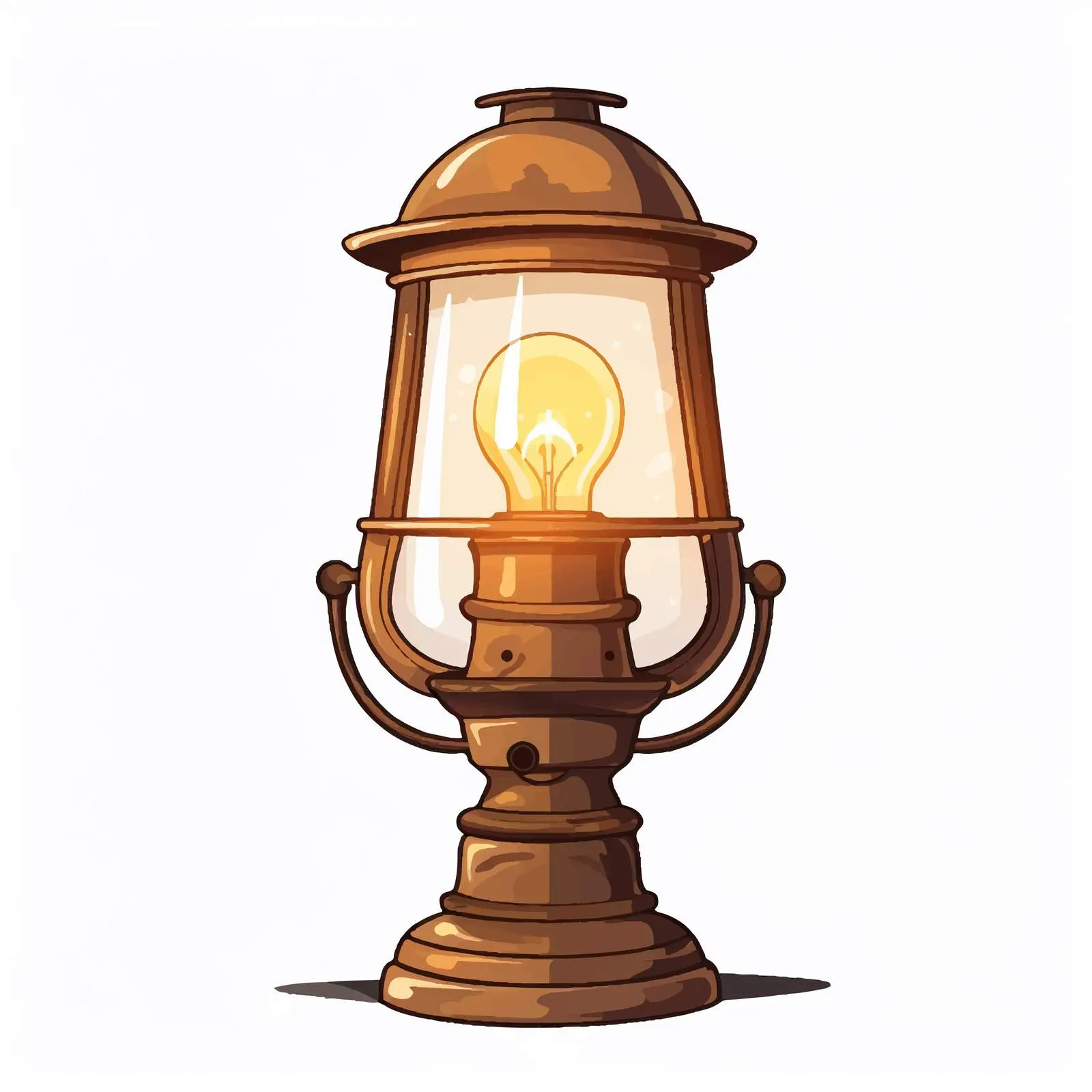 Traditional Lamp Vector Illustration on White Background — free download from Dotvec