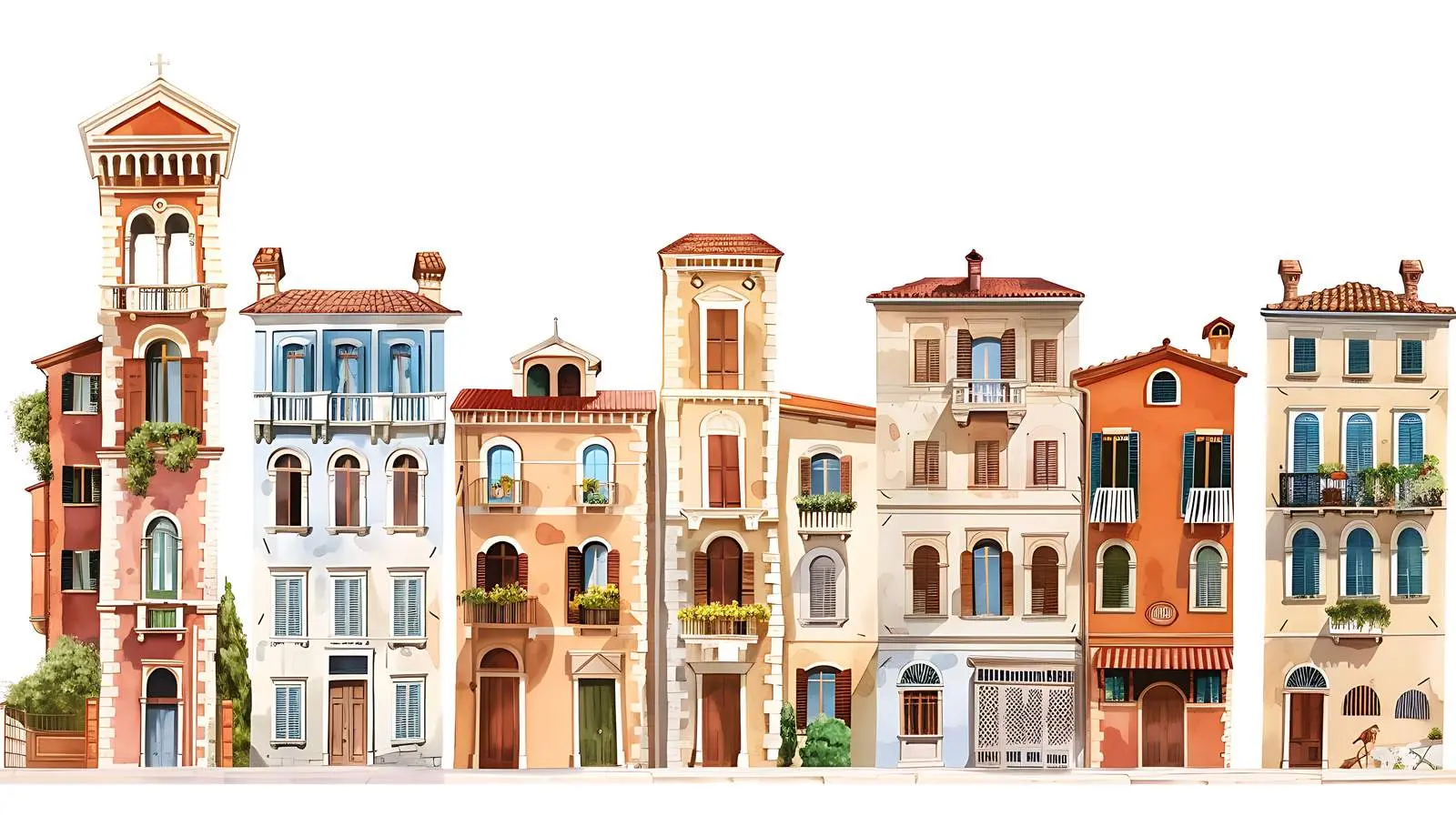 Traditional Old Italian Architecture Captured in Detail — free download from Dotvec