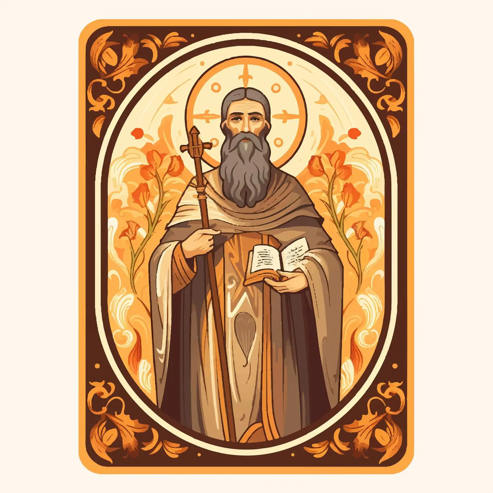 Traditional Orthodox Icon of Saint Basil of Ostrog — free download from Dotvec
