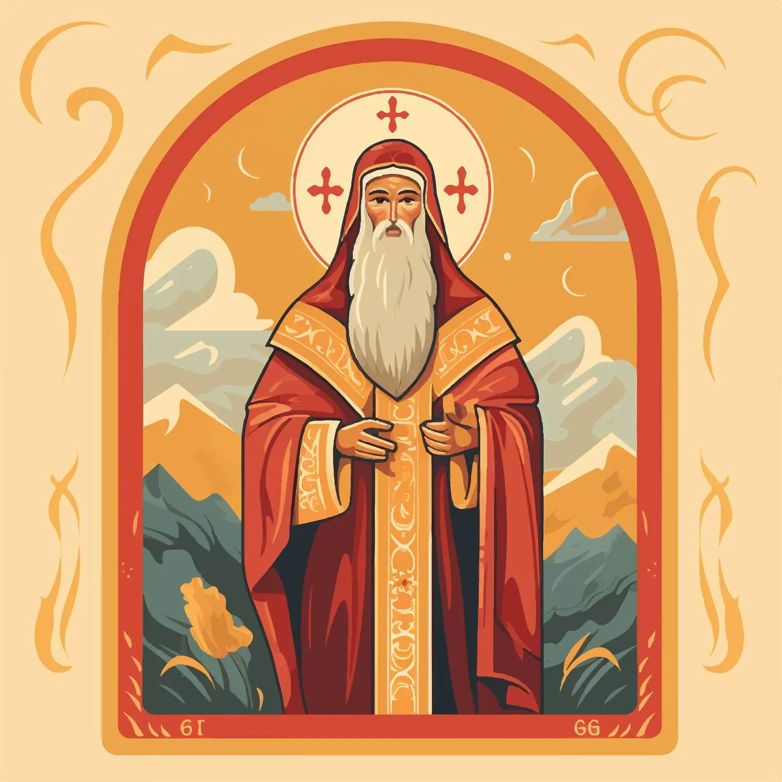 Orthodox Icon of Saint Basil of Ostrog — free download from Dotvec
