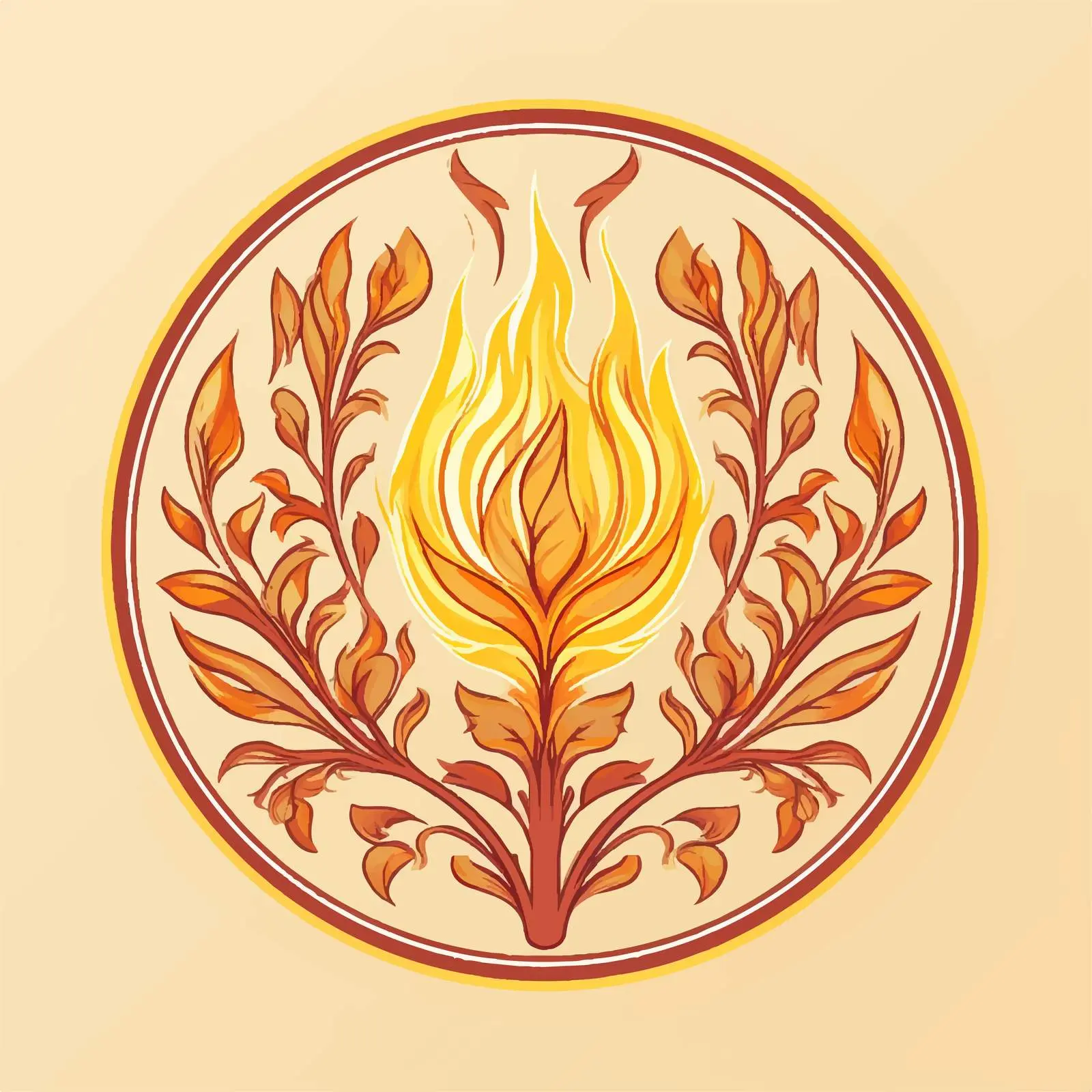 Antique Orthodox Icon of Burning Bush — free download from Dotvec