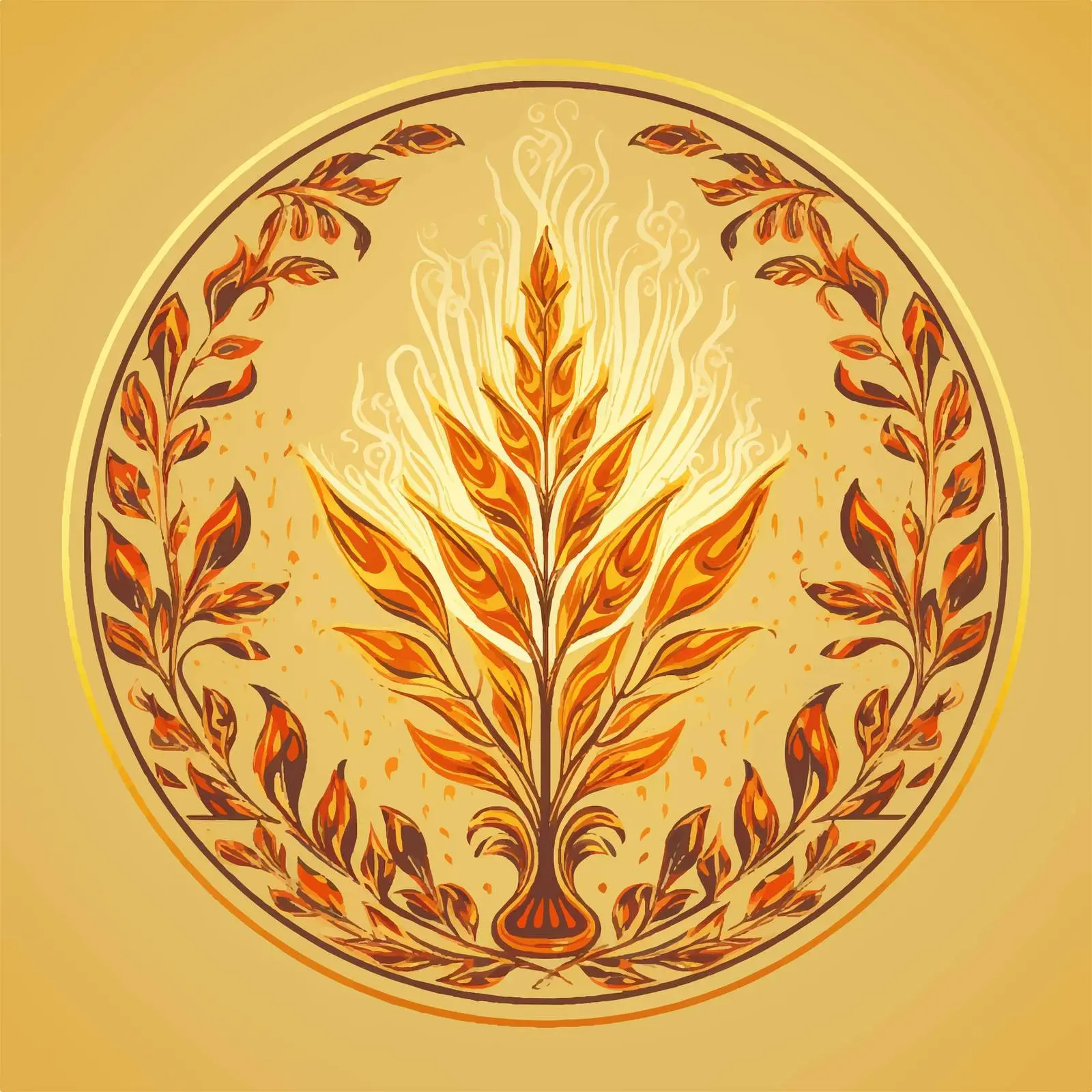 Antique Orthodox Icon of Burning Bush — free download from Dotvec