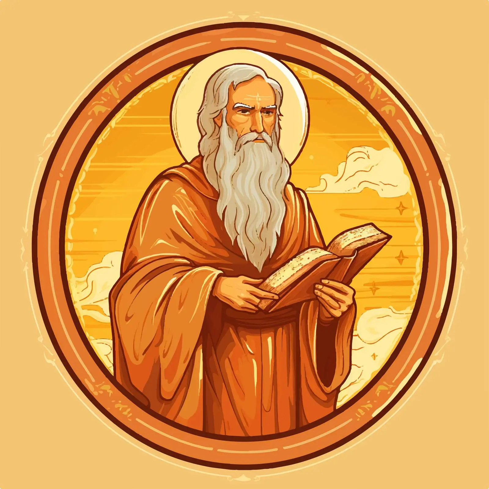 Traditional Orthodox Icon of Holy Prophet Moses – free artistic icon image from Dotvec