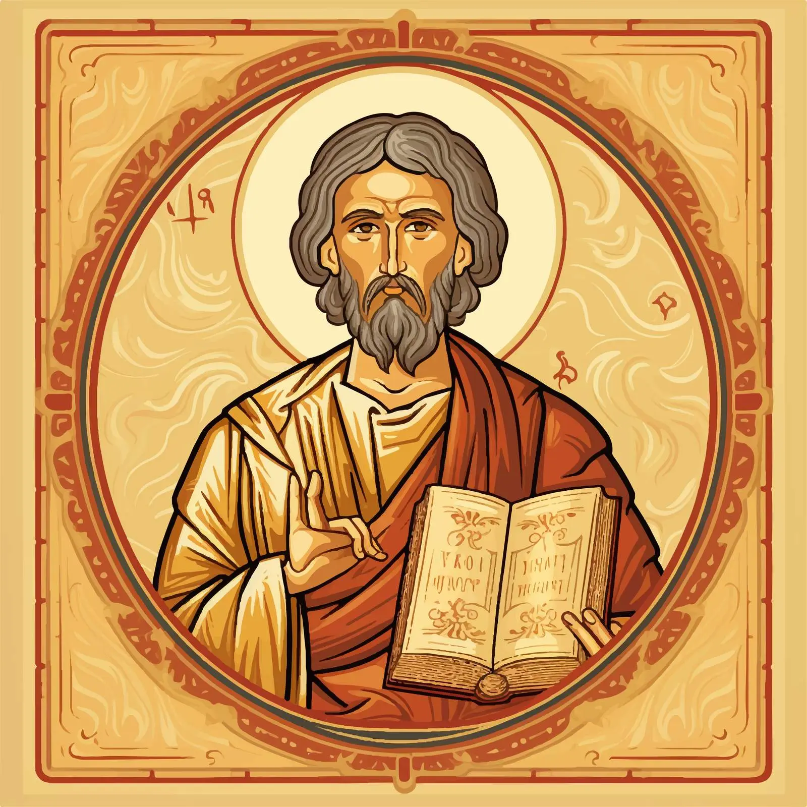 Traditional Orthodox Icon of John the Apostle — free download from Dotvec