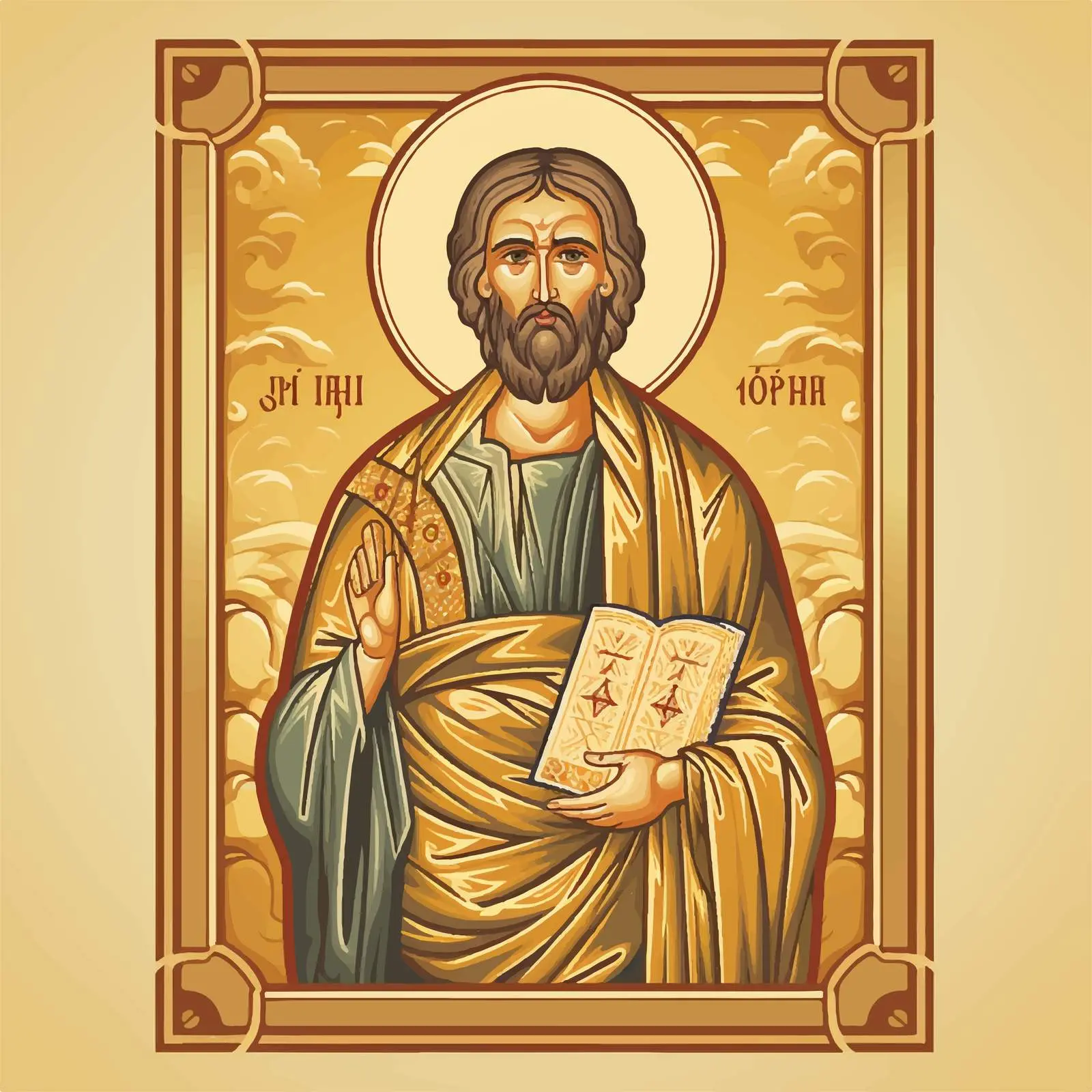 Traditional Orthodox Icon of John the Apostle — free download from Dotvec
