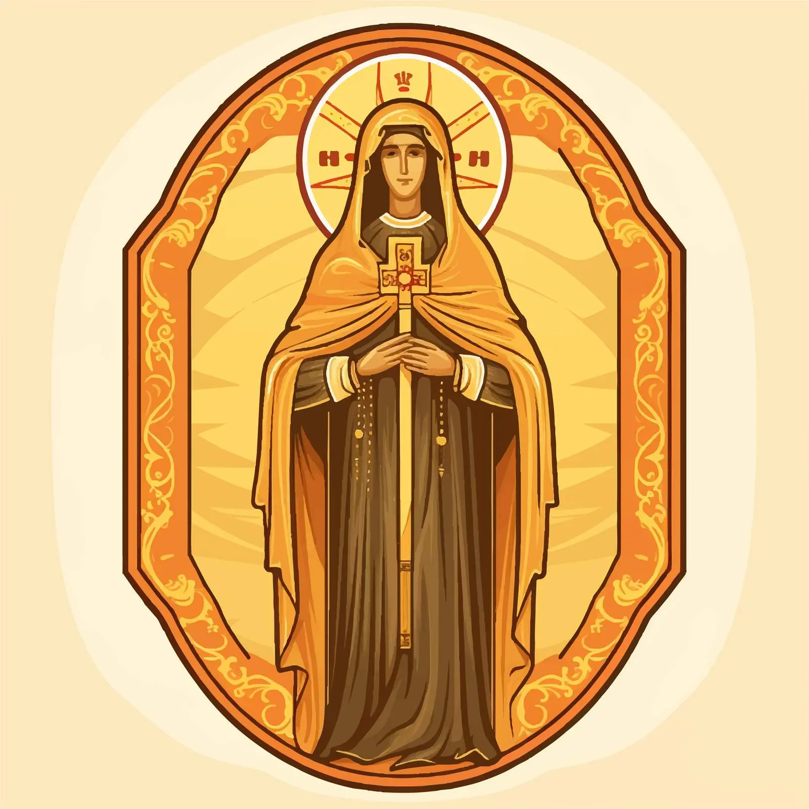 Traditional Orthodox Icon of Saint Parascheva — free download from Dotvec