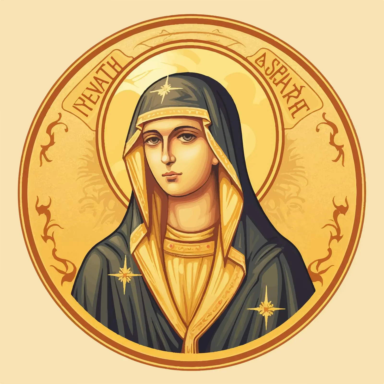 Orthodox Icon of Saint Parascheva of the Balkans — free download from Dotvec