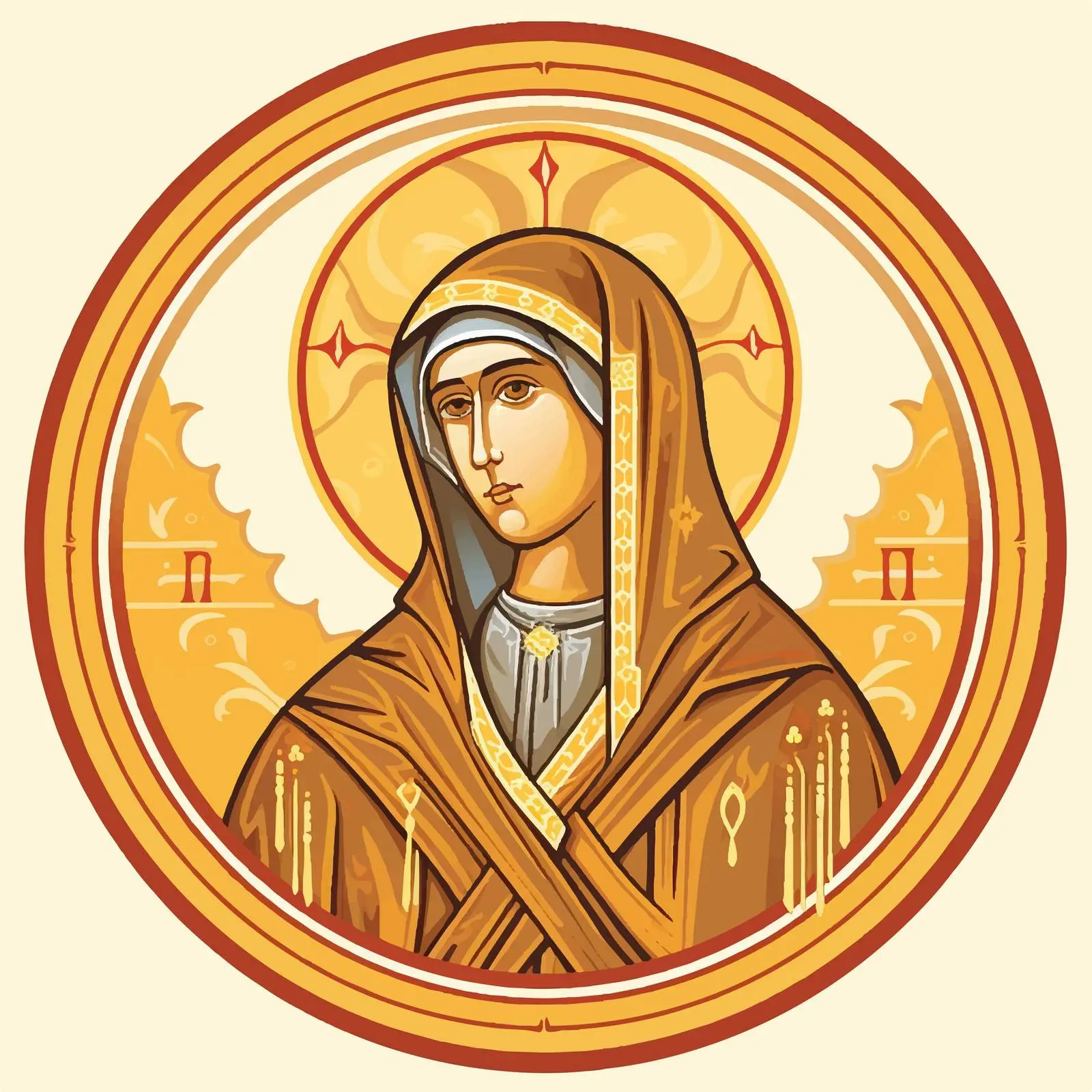 Saint Parascheva Orthodox Icon of the Balkans – free saint imagery image from Dotvec