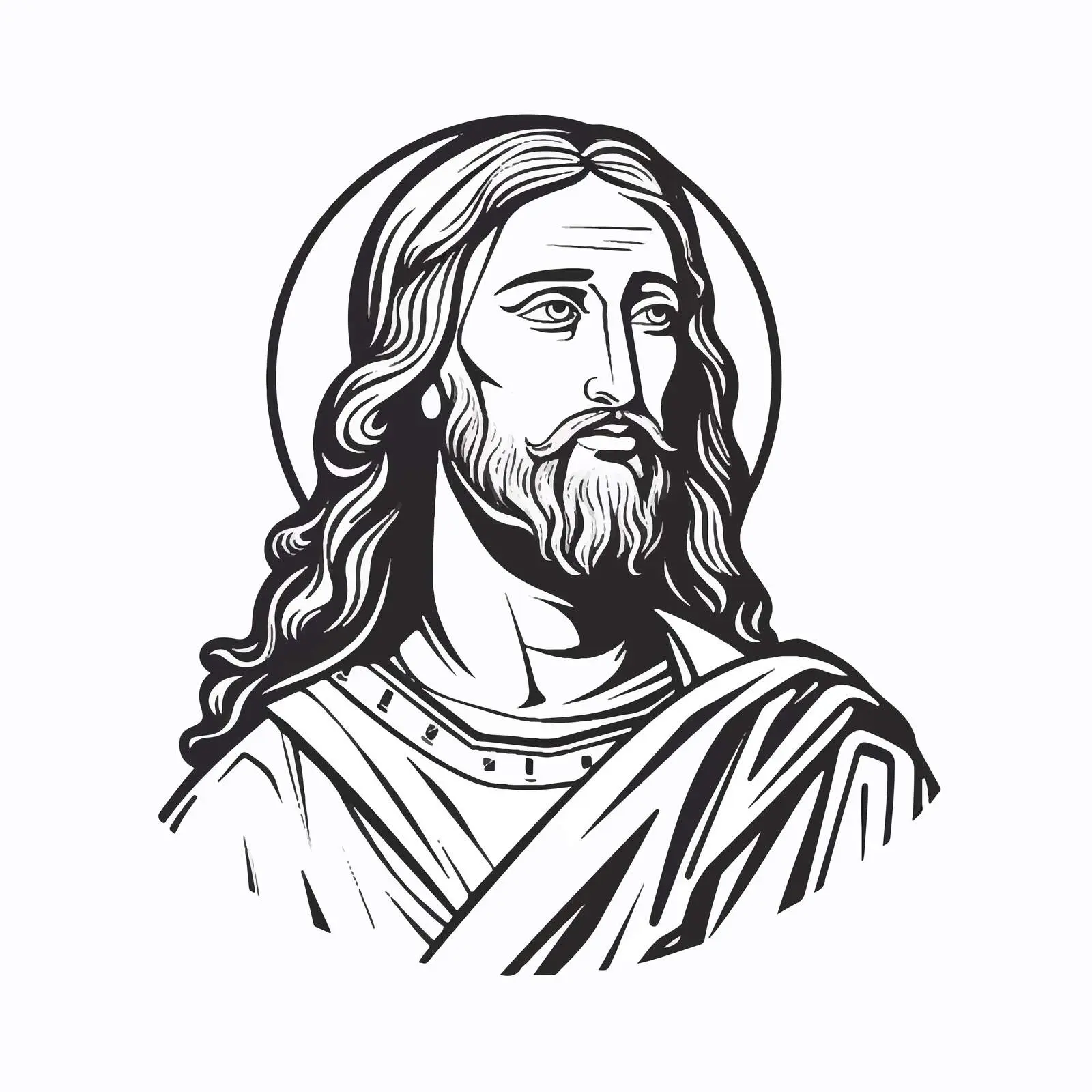Antique Orthodox Jesus Christ Artwork — free download from Dotvec