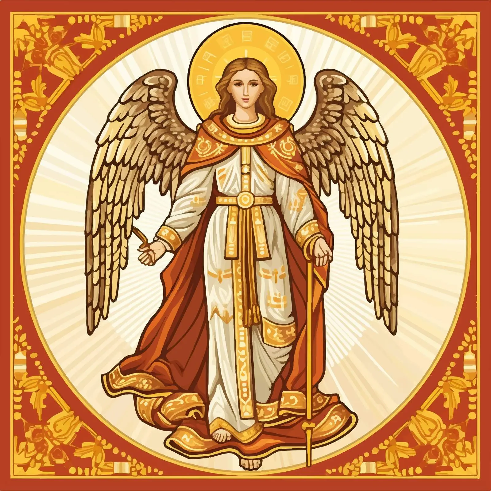 Orthodox Archangel Art - Antique Christian Vector — free download from Dotvec