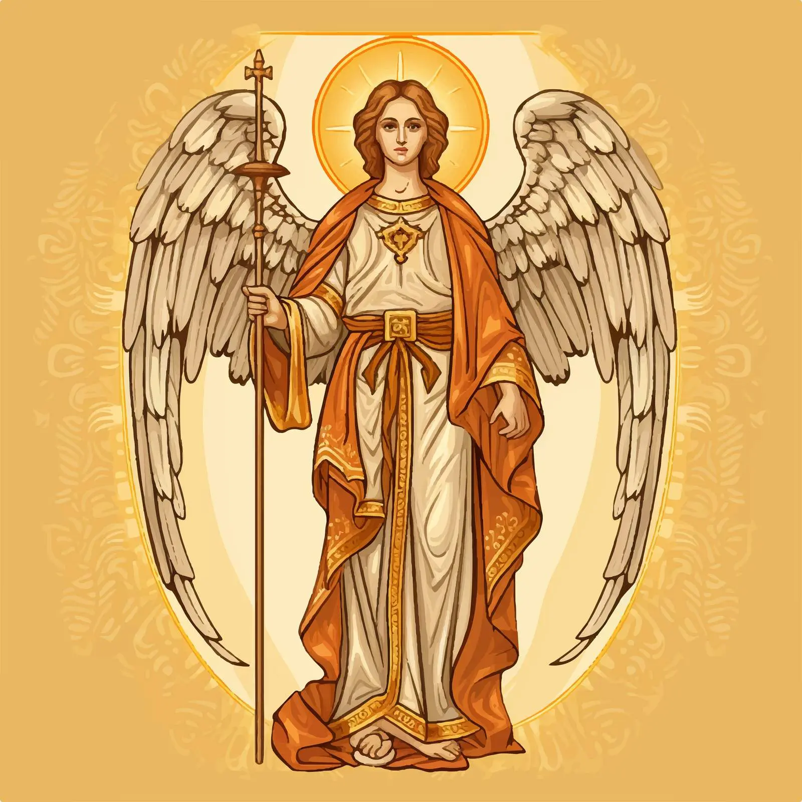 Antique Orthodox Archangel Christian Vector Image — free download from Dotvec