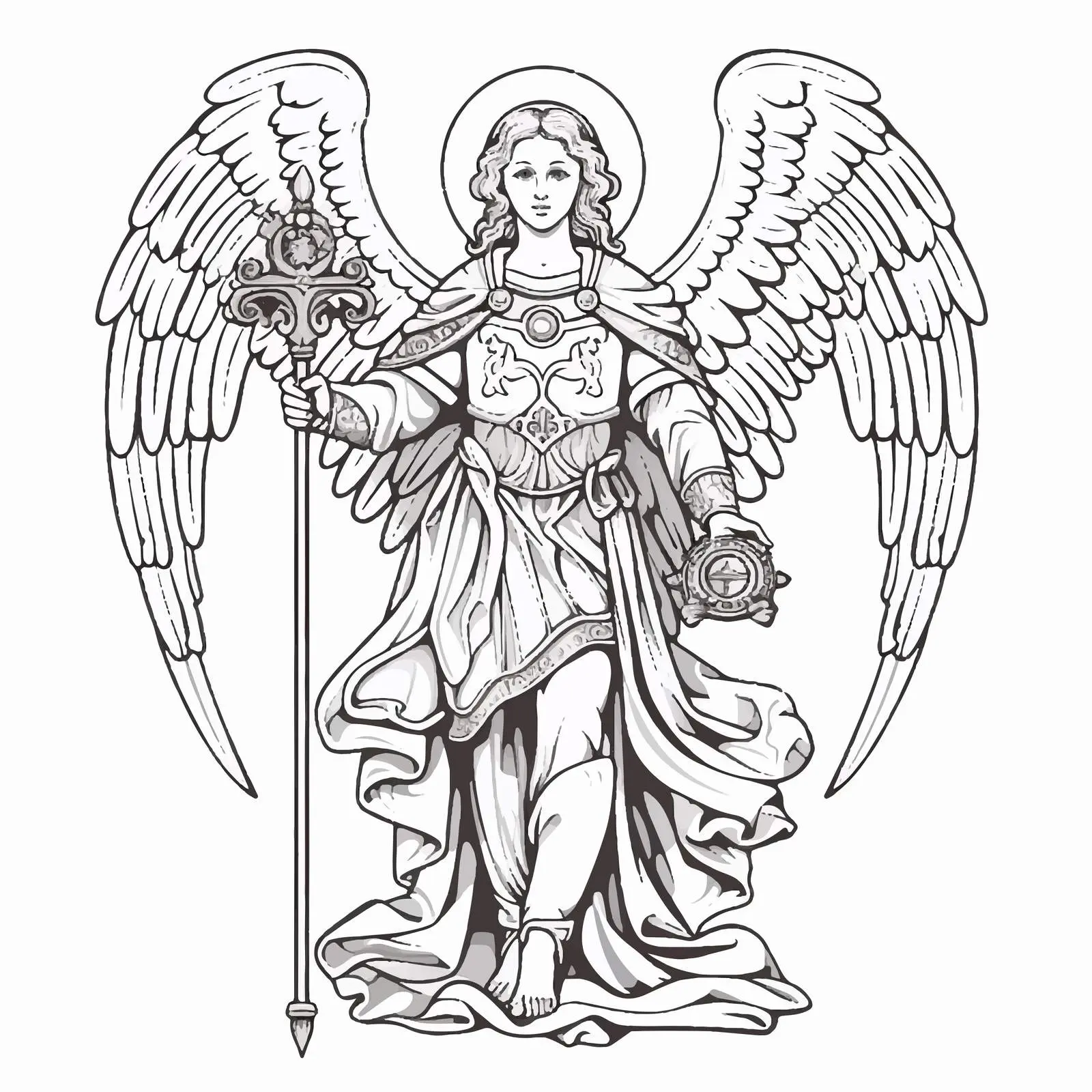 Traditional Orthodox Archangel Image — free download from Dotvec