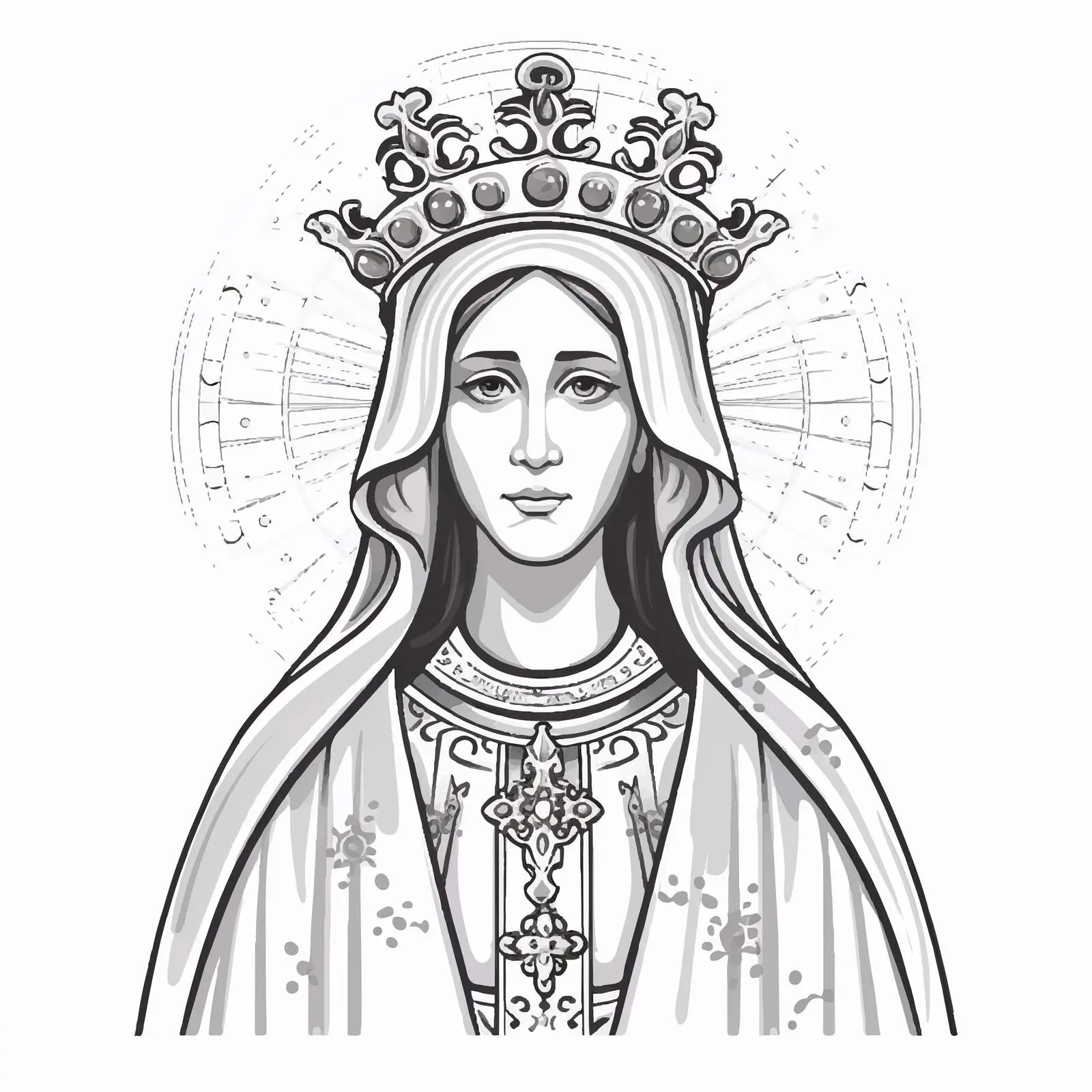 Orthodox Icon of the Holy Virgin Mary — free download from Dotvec