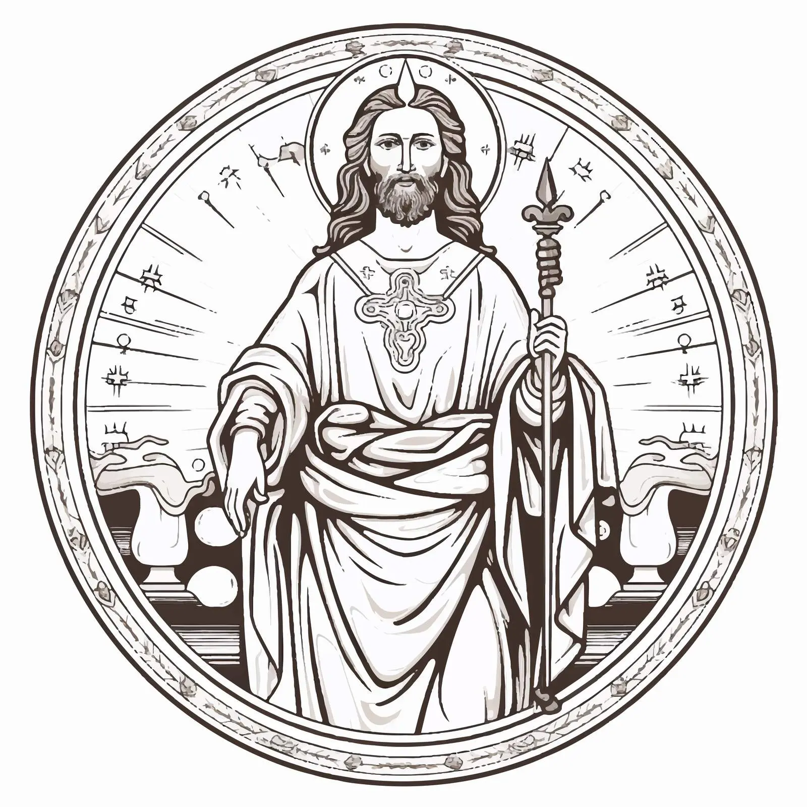 Traditional Orthodox Image of John the Baptist — free download from Dotvec